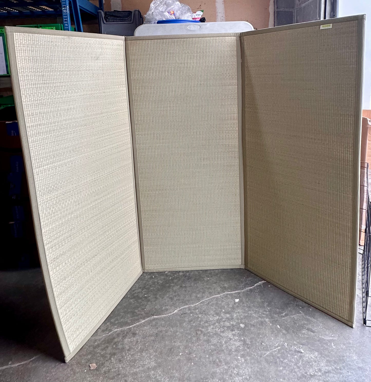 FULI Japanese Tatami Mattress, Igusa Mat (100% Japanese Rush Grass) Folds in Three, Made in Japan (Natural, Full) (B1125)