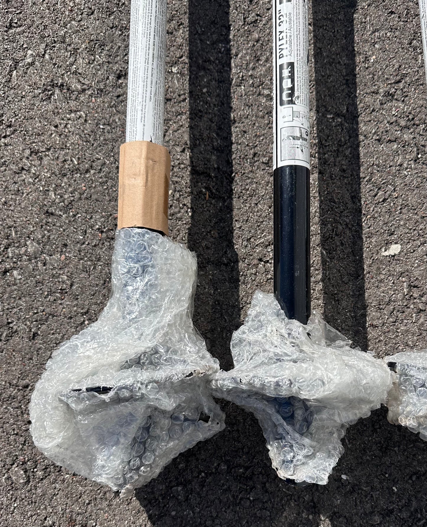 4 Pack Pylex Adjustable Helical Post No Dig Ground Anchor, 4" X4" Post for Patio, Shed or Deck, No Concrete - Black Steel (Black, 32") (G875)