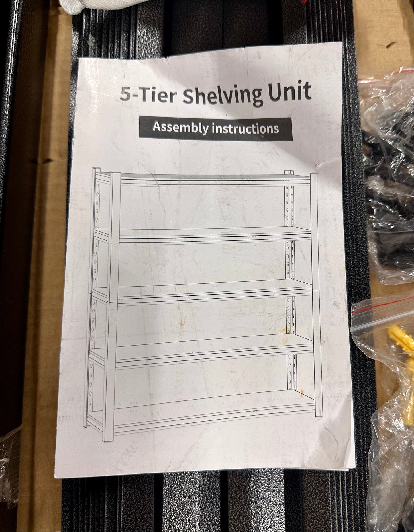 5 Tier Heavy Duty Metal Shelving Unit, Industrial Storage Shelf for Garage, Utility, and Industrial Use - Metal Storage Shelf Organizer, Durable Garage Storage Shelving 24" D x48 W x72 H (G1030)