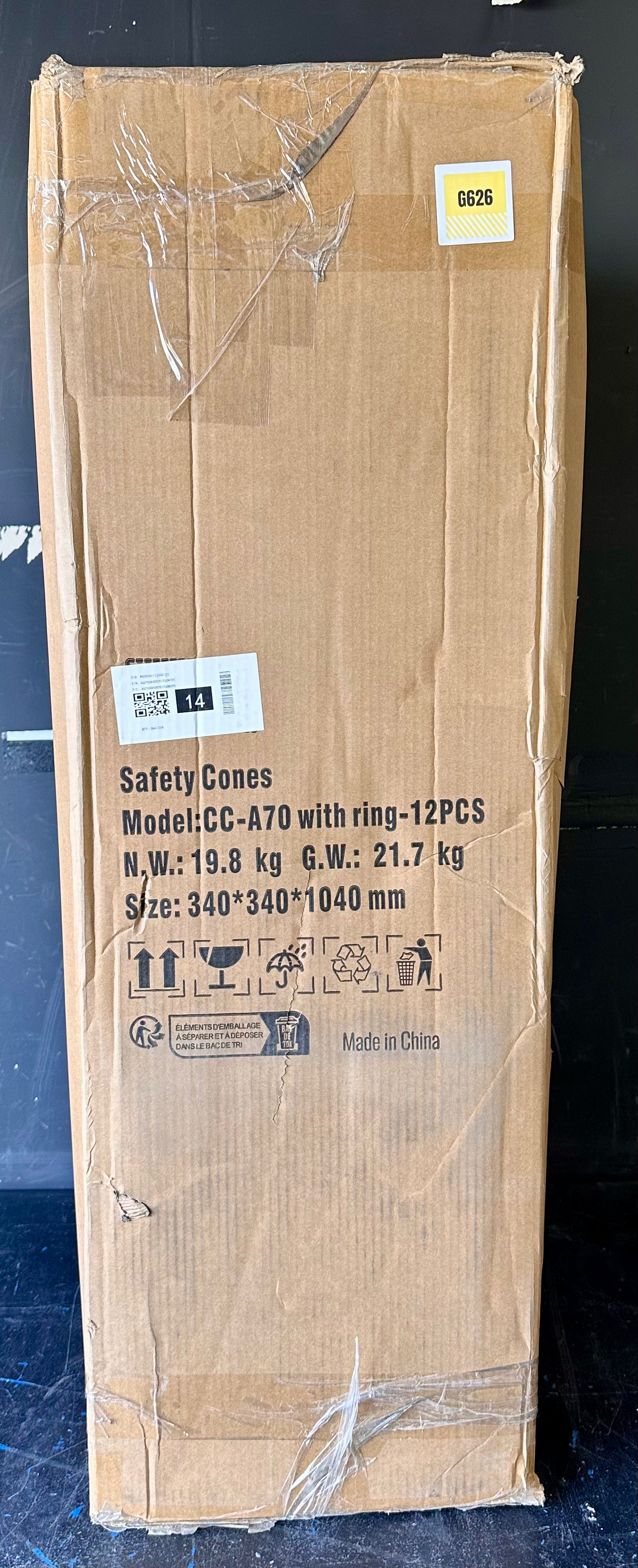 New - Traffic Safety Cones - 12 Cones Per Package (G626)