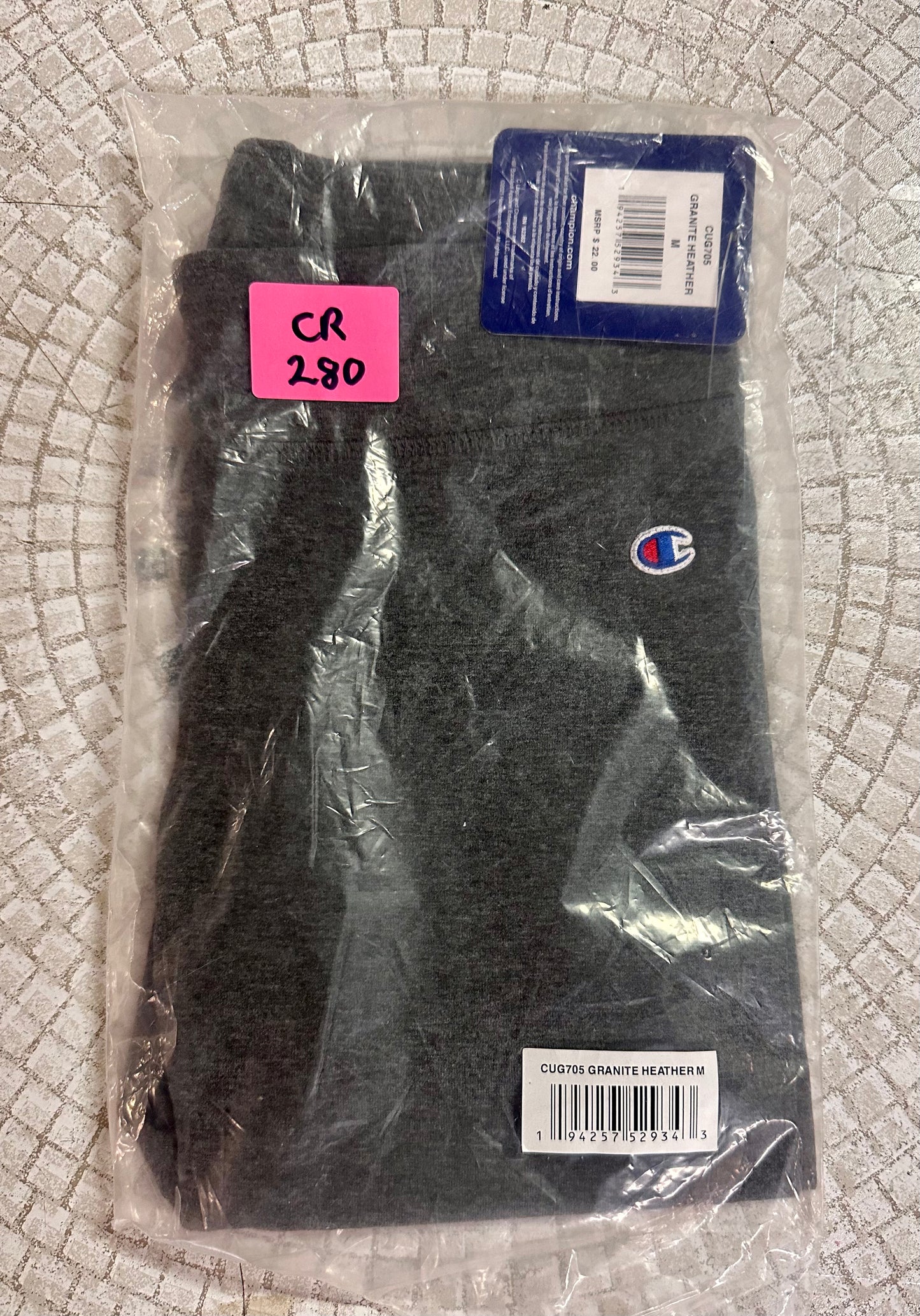 Champion Heritage Girls Performance Legging Stretch Pant, Active Athletic Pant, Granite Heather (Size Youth Medium)