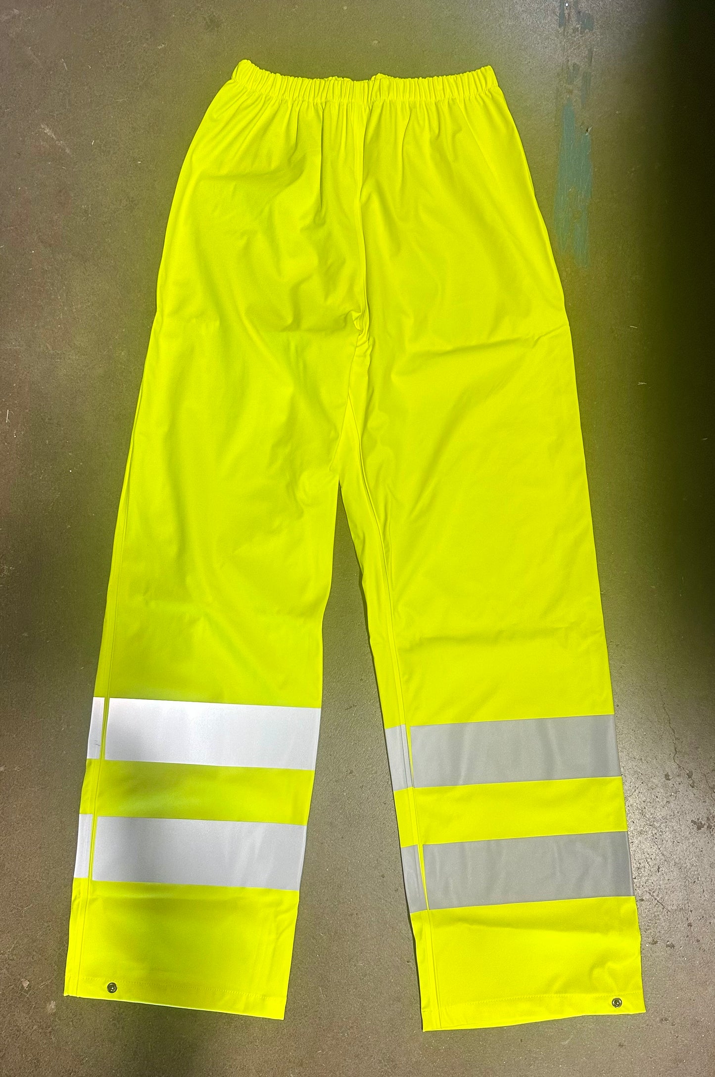 Safety Rain Set/Jacket Reflective High Visibility Yellow Black JK-03 / Pants Lime ANSI 150D Heavy Duty PANTS-03(Size Small)s