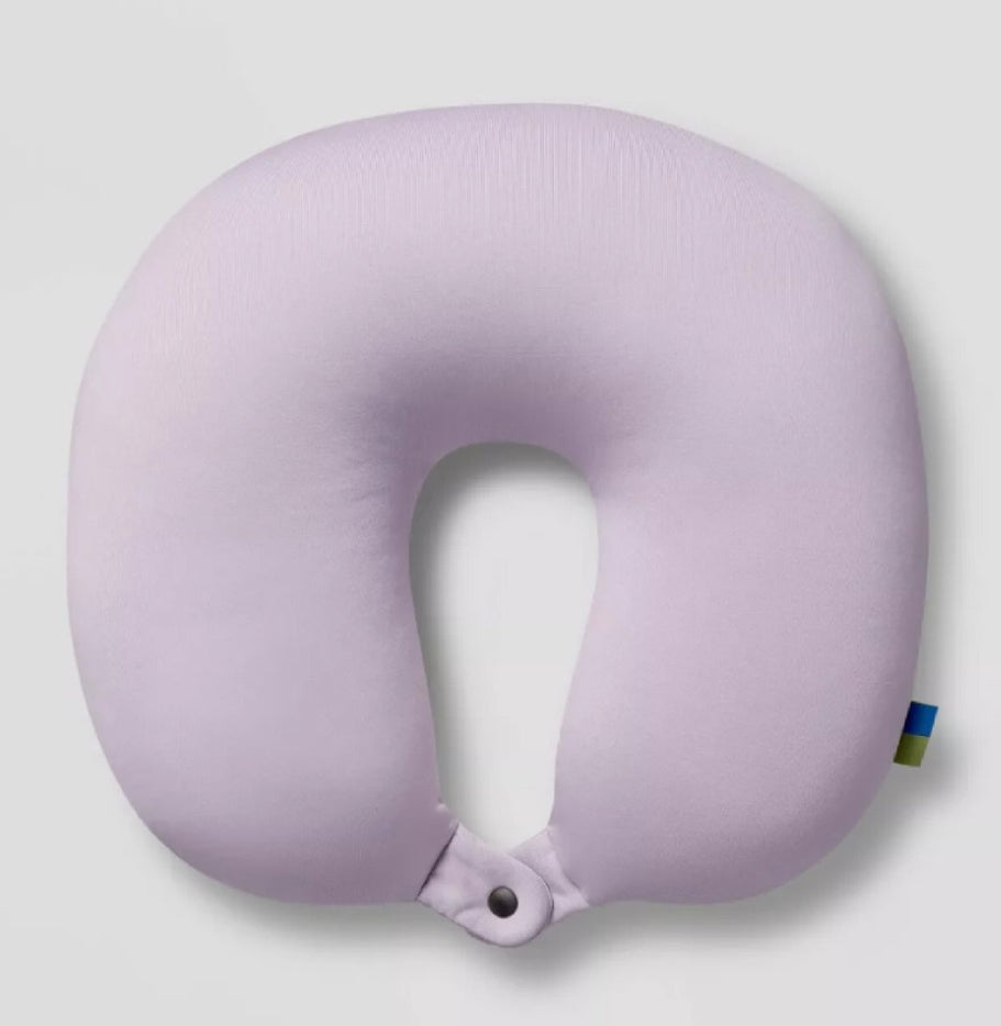 Open Story Travel Neck Pillow U-Shape Design for On-the-Go Comfort - Purple
