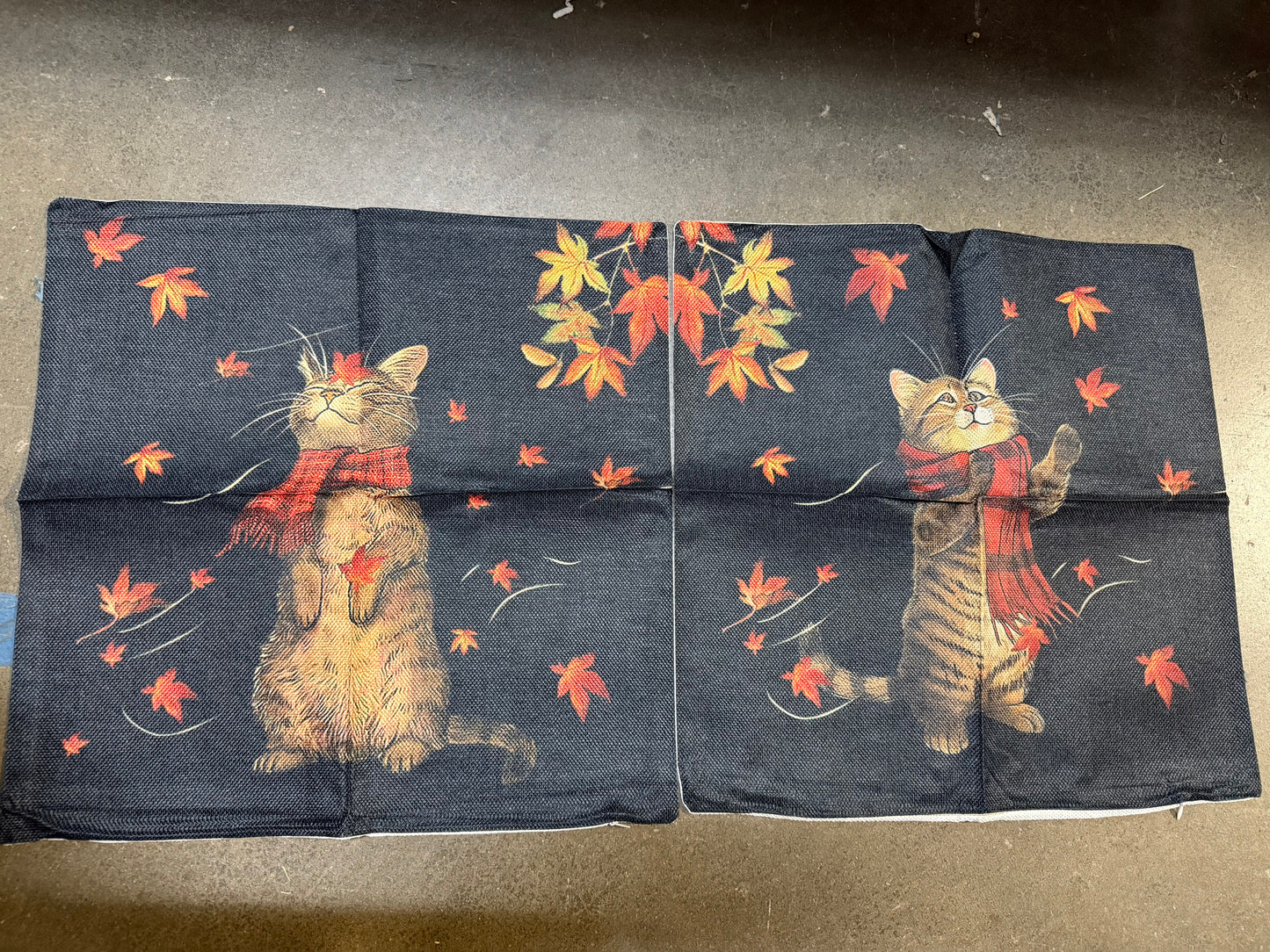 18x18 Fall Cushion Covers Indoor/Outdoor Set of 2