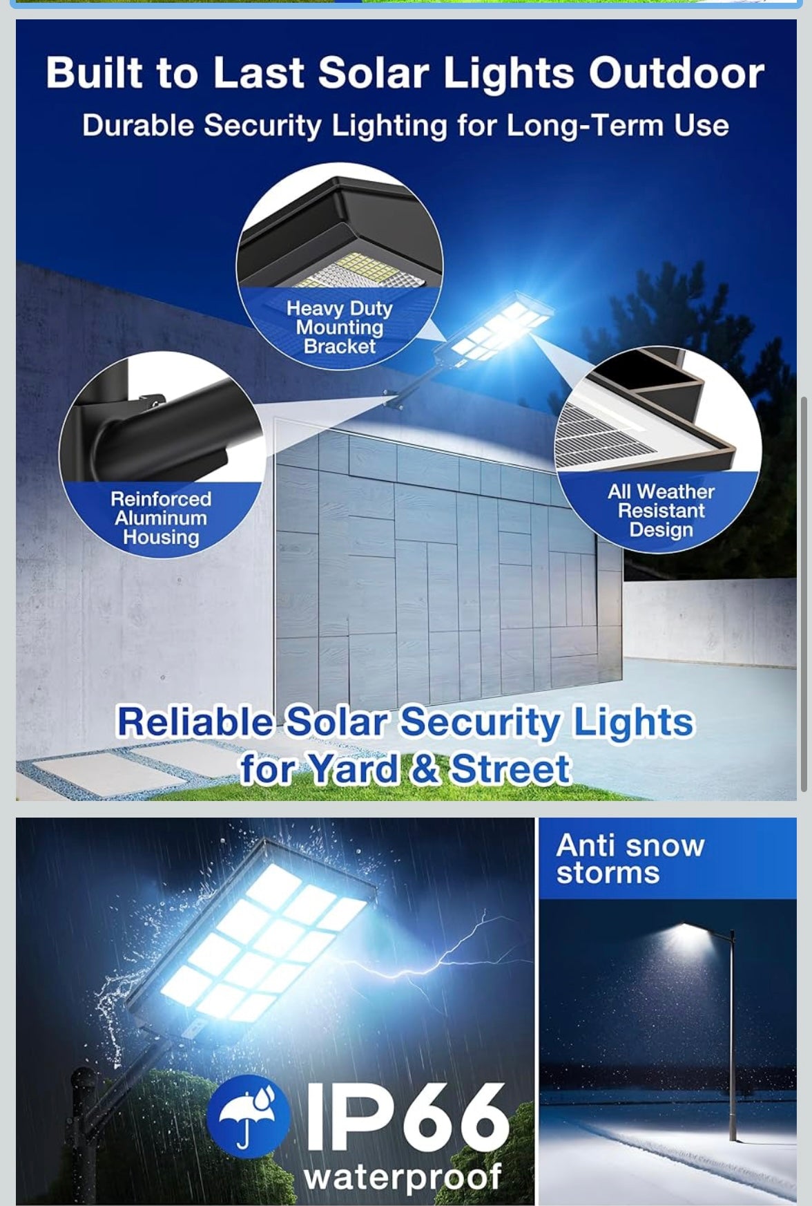 A-ZONE 300W Solar Street Lights Outdoor Waterproof, 6500K 30000LM Outdoor LED Street Light Dusk to Dawn, LED Wide Angle Lamp with Motion Sensor and Remote Control, for Parking Lot, Yard, etc.
