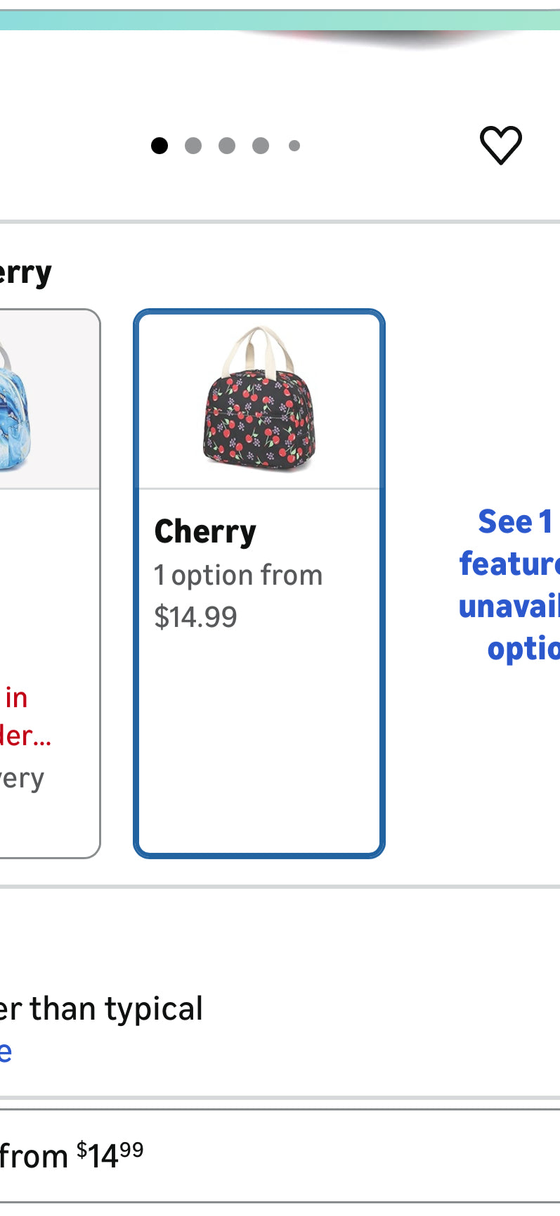 Lunch Bag for Women Grils Reusable Insulated Lunch Box for Work School Picnic Beach (Cherry)