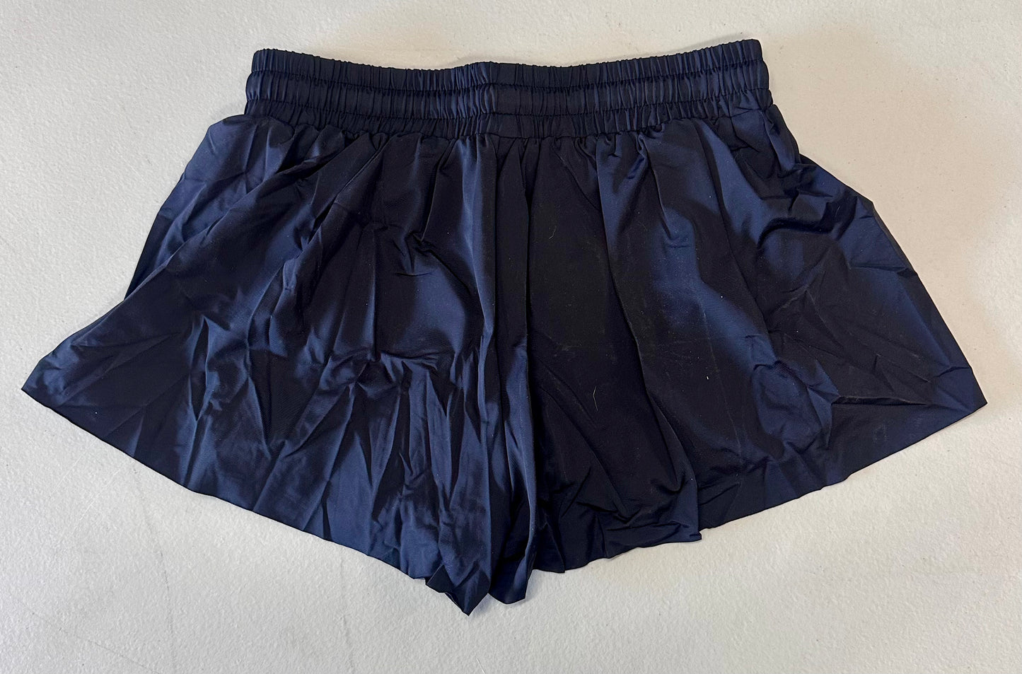 Flowy Running Shorts for Women Gym Yoga Butterfly Skirt with Pockets, Black (Size Small)