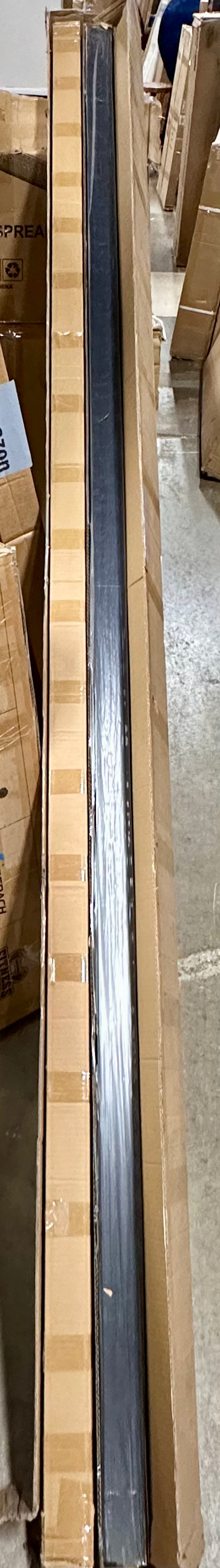 4 Pack 10FTx 2-3/8"x1-3/16 Aluminum Black Handrail with Nylon End Caps, Rectangular Handrail, Cuttable Flat Top Rail for Deck, Stair Railing, Indoor, Outdoor Cable Railing System (R784)