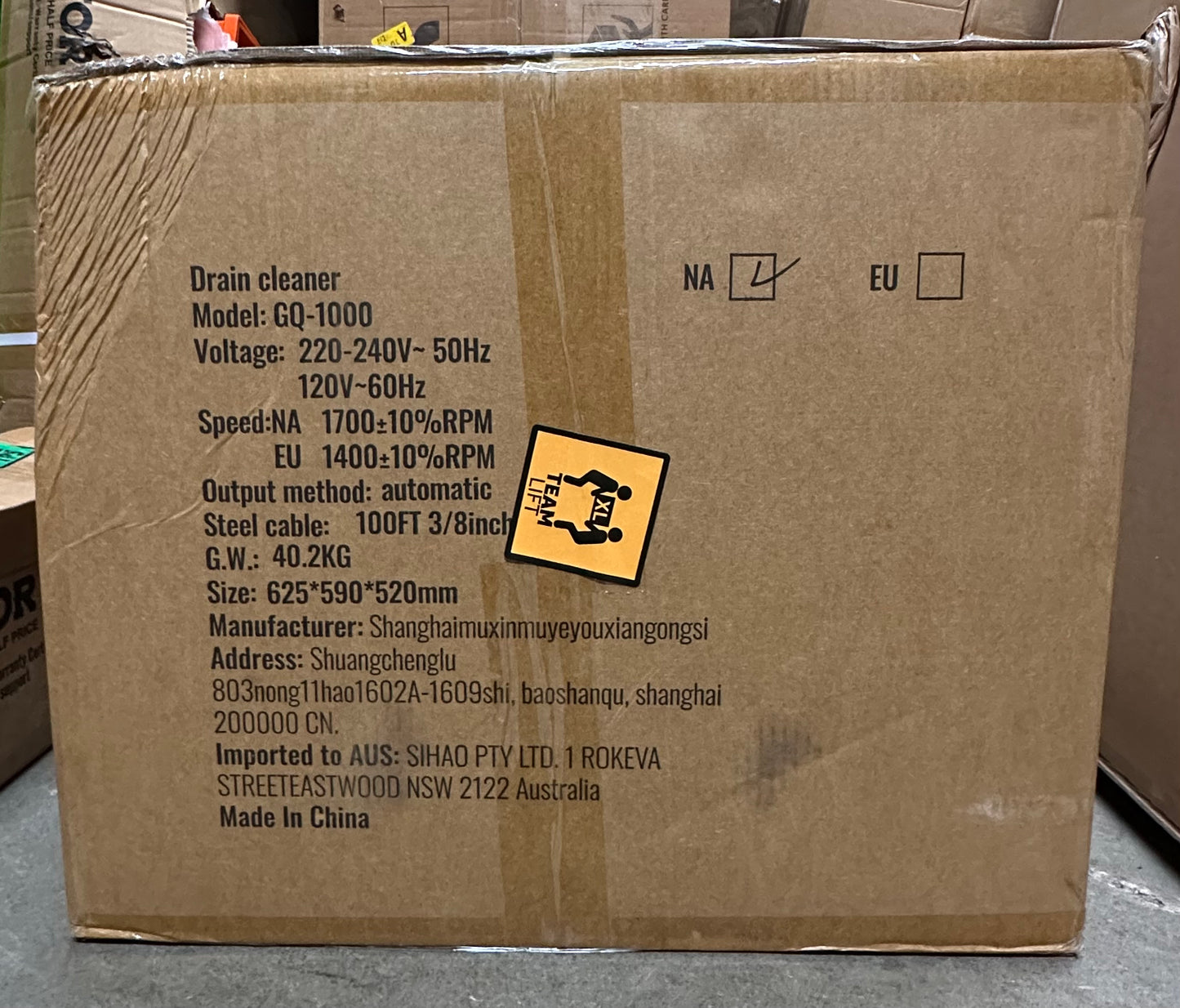 VEVOR Drain Cleaner Machine, 100 ft. x 3/8 in., Auto Feed Sewer Snake Auger on Wheels, 370 Watt Portable Drain Cleaning Machine Model GQ-1000 (G926)