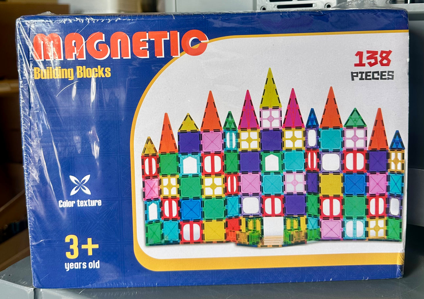 Ryoichi 138PCS Magnetic Tiles Set with 2 Cars, STEM Educational Construction Building Blocks & Montessori Learning Toys for Kids Ages 3-9+ Years