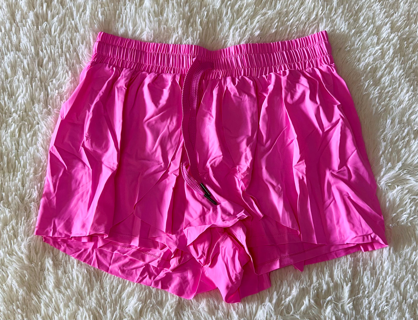 Flowy Running Shorts for Women. Workout,Gym Yoga, Butterfly Skirt with Pockets (Size Medium