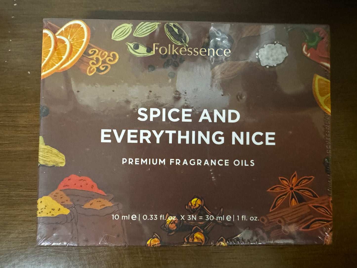 Folkulture Christmas Fragrance Oils for Diffuser | Set of 3 Christmas Essential Oils Set for Home | Mulled Cider, Spiced Chai Latte, Clove & Cashmere | Diffuser Oils for Relaxation & Xmas Gift