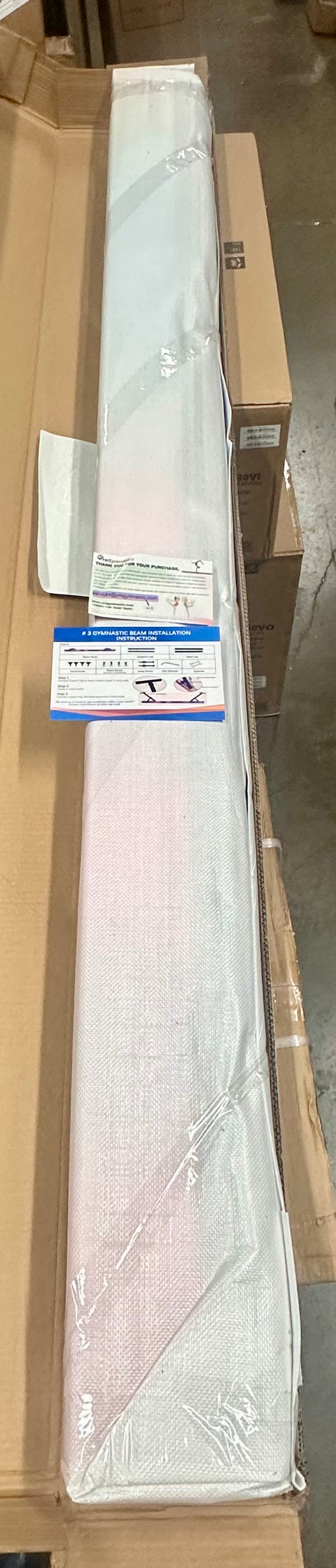 PreGymnastic 8FT Balance Beam, Raised Gymnastics Beam for Kids Ages 3-12, Adjustable Balancing Beam Indoor, Off-Ground Competition Style (W491)