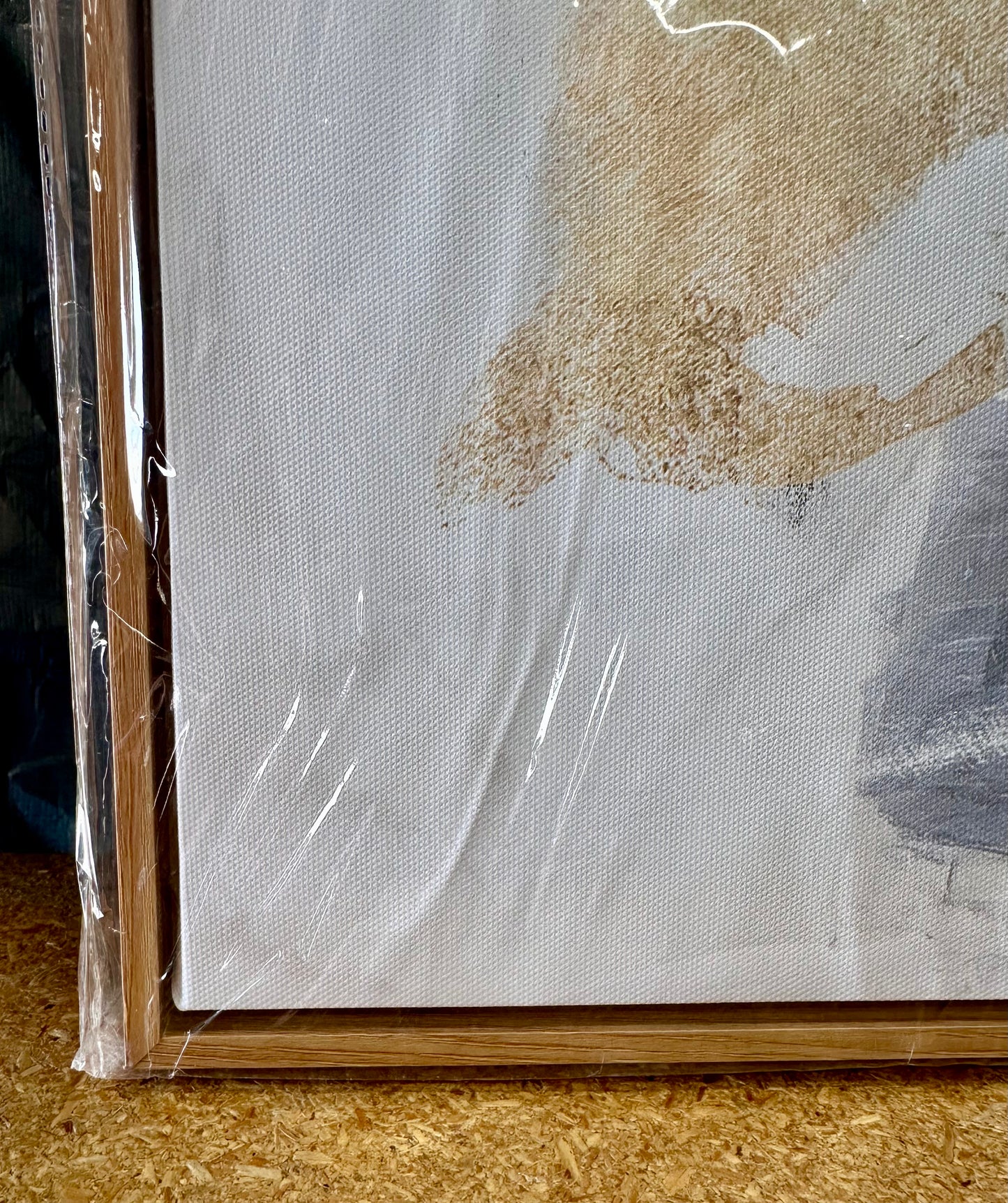 New - Framed Canvas Abstract Artwork 32”x 48” (L873)