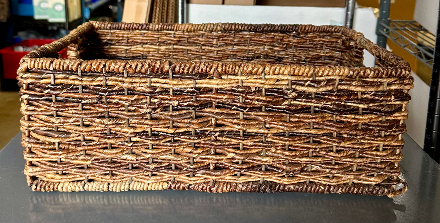 Woven Snack Basket, Premium Storage for Home, Office, Versatile Fruit, Snack Organizer,) Rattan Design for Kitchen, Living Room and Study,Bedroom