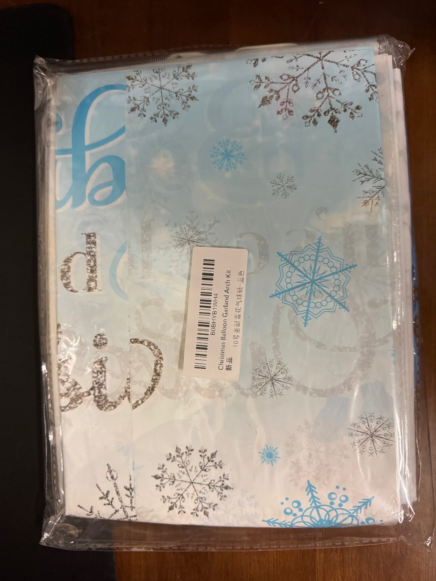 Baby It's Cold Outside Snowflake Decorations -Winter Onederland 1st Birthday Balloon Garland Kit Baby It's Cold Outside Banner for Baby Shower Wonderland Boy 1st Birthday Party Supplies(Blue)