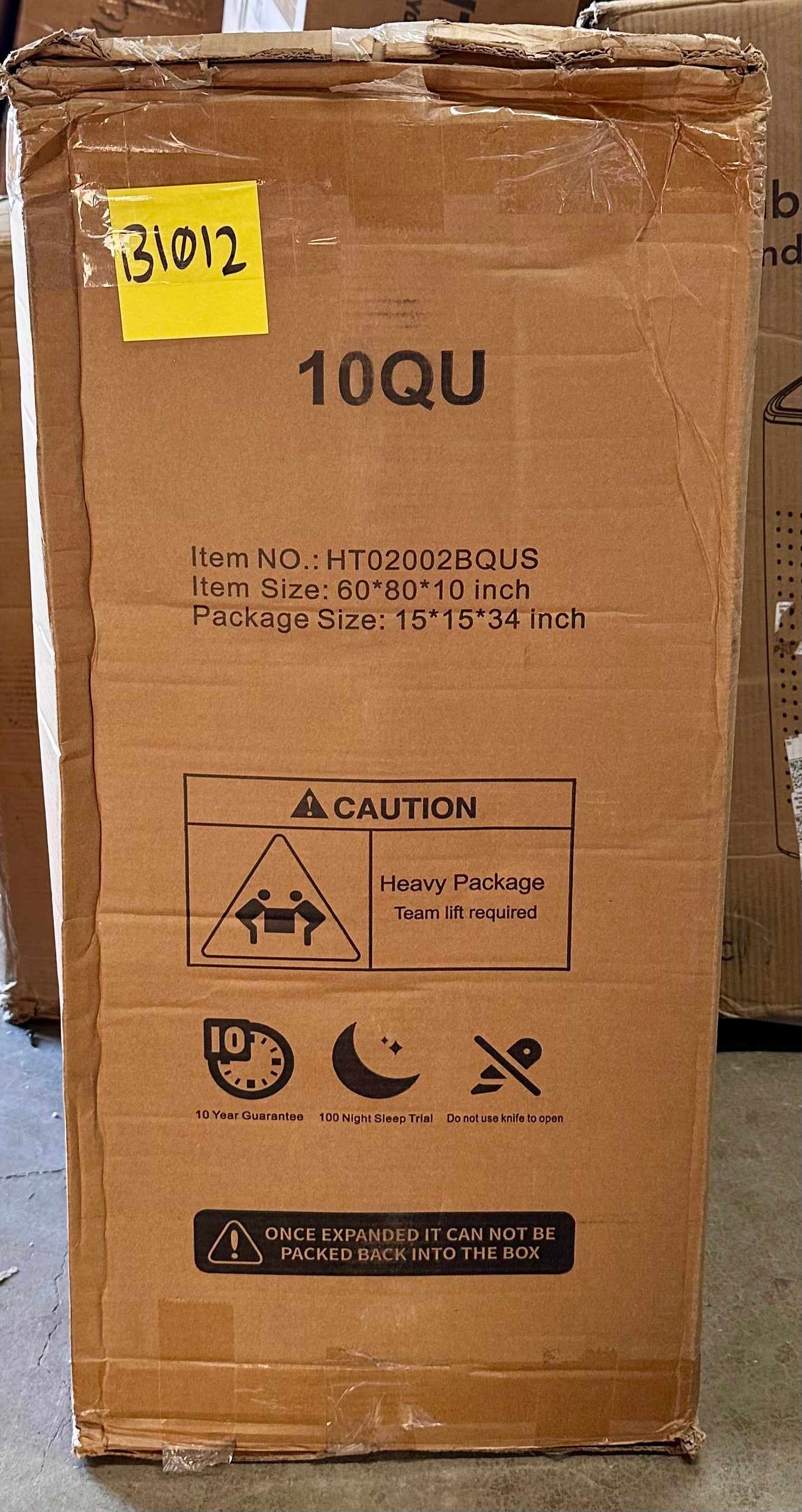 Queen Size Mattress, 10” (B1012)