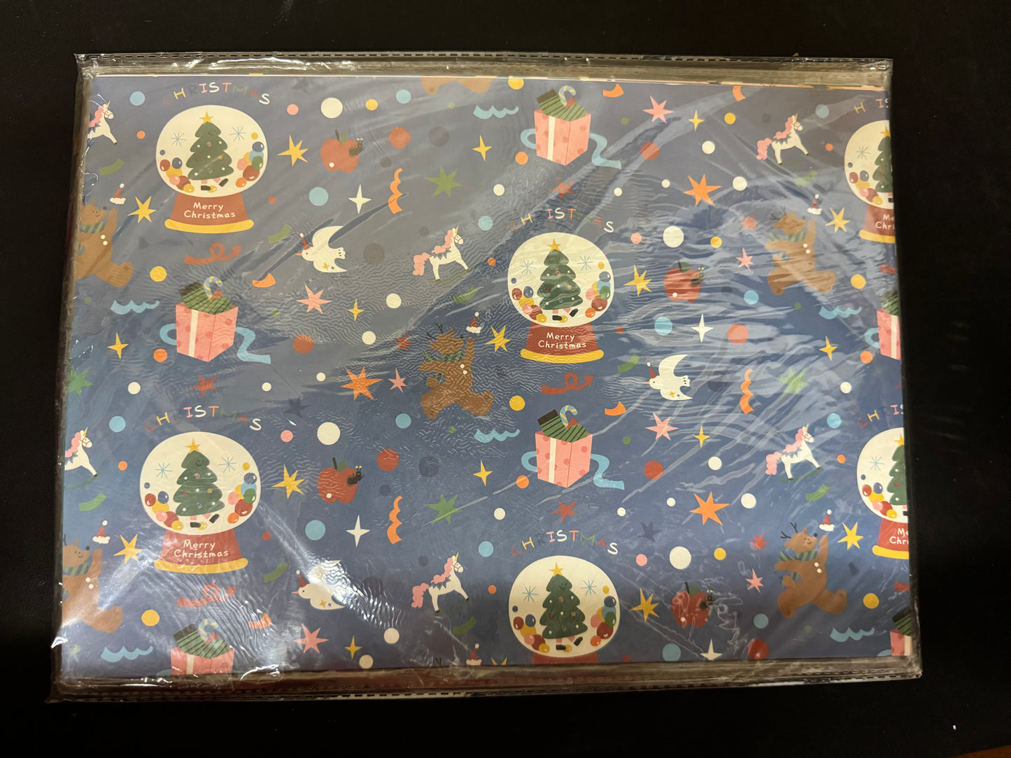 Christmas Wrapping Paper 12 Sheets - with Gift Tag & String & Christmas Stickers - Xams Gift Wrap Green Blue Pink Winter Gift Wrapping Paper - 20"x 28"