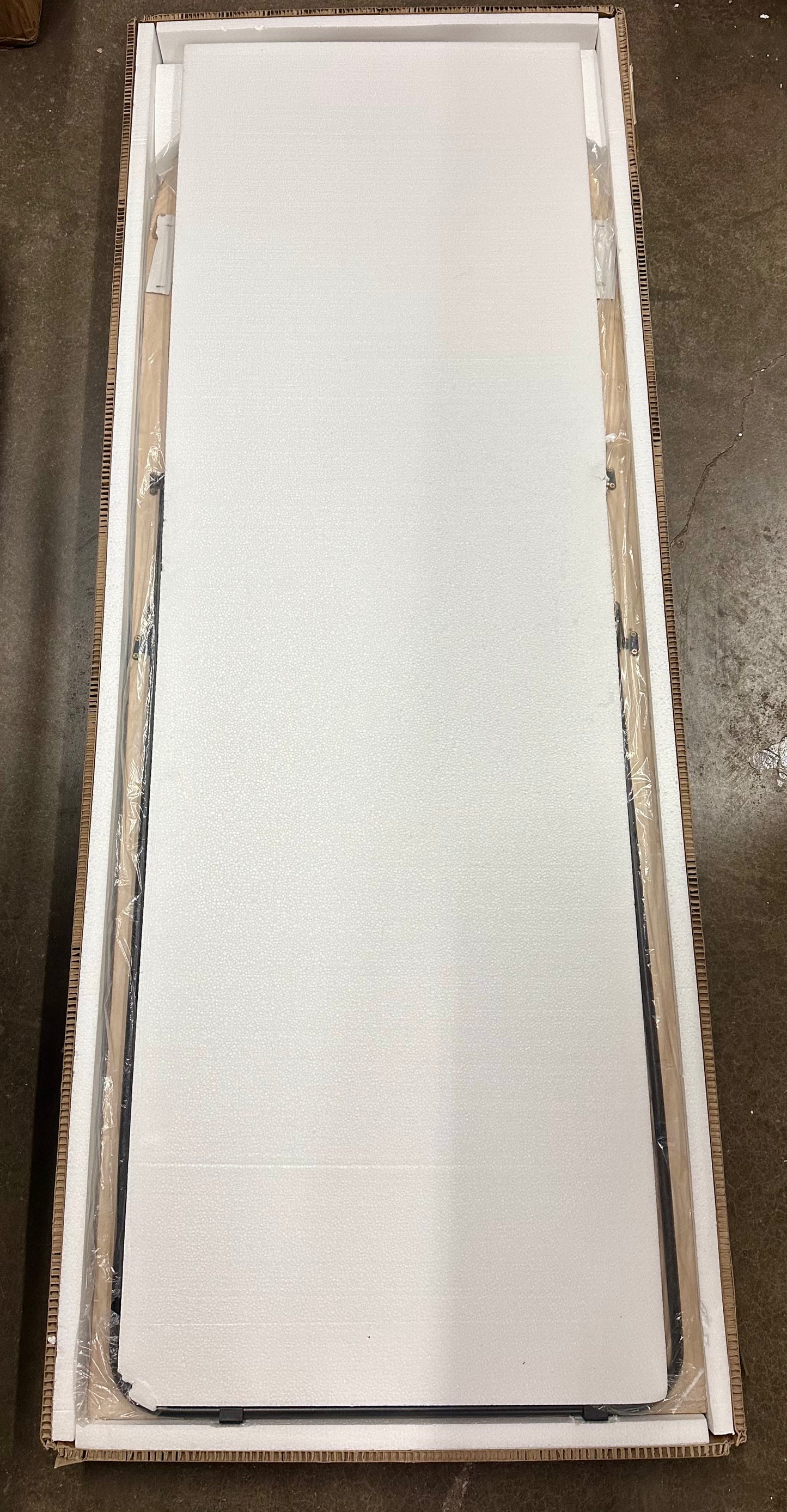 CASSILANDO Full Length Arched Mirror, 65"x24" Wood Full Length Distressed Floor Mirror for Living Room, Bedroom, Entrance (Weathering White) (M458)