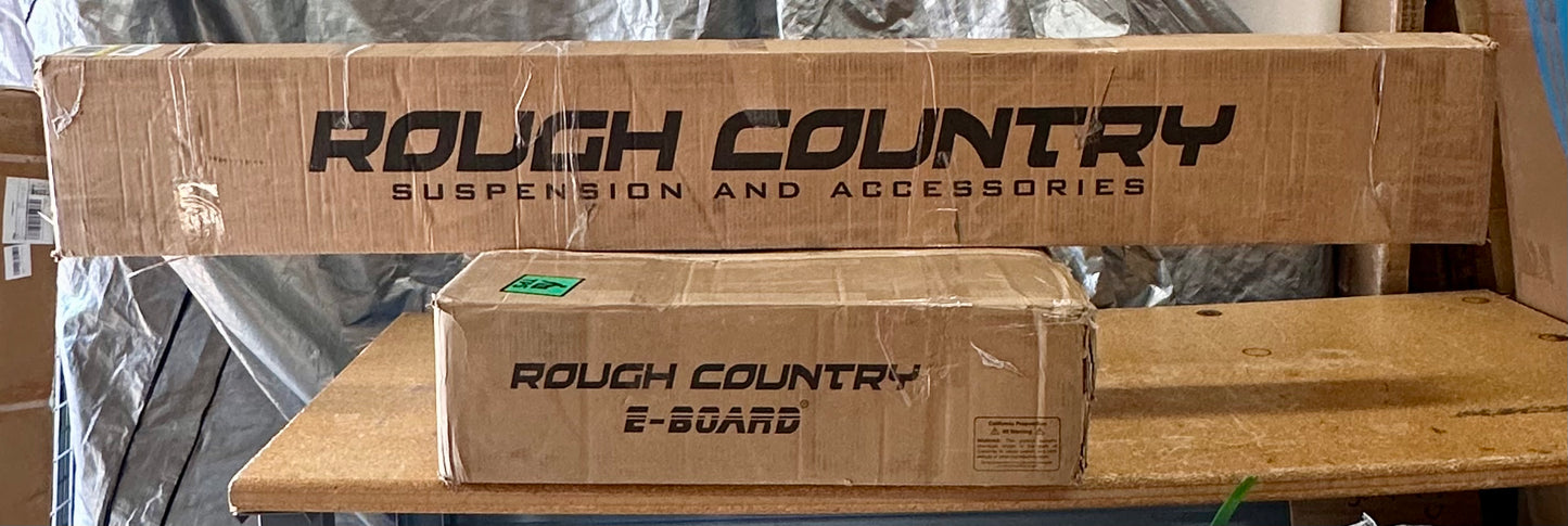 New - Rough Country Retractable Power Running Boards with LED Step Lights for Chevy Silverado & GMC Sierra 1500/2500HD/3500HD Crew Cab (G750)