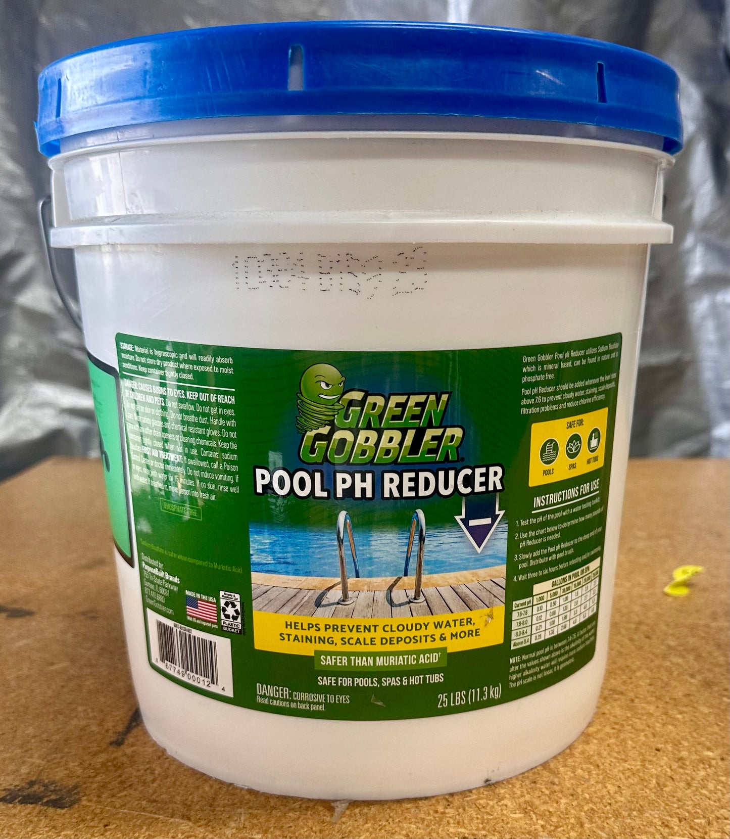 New - Green Gobbler Pool and Hot Tub PH Reducer, 25 lbs (R535)