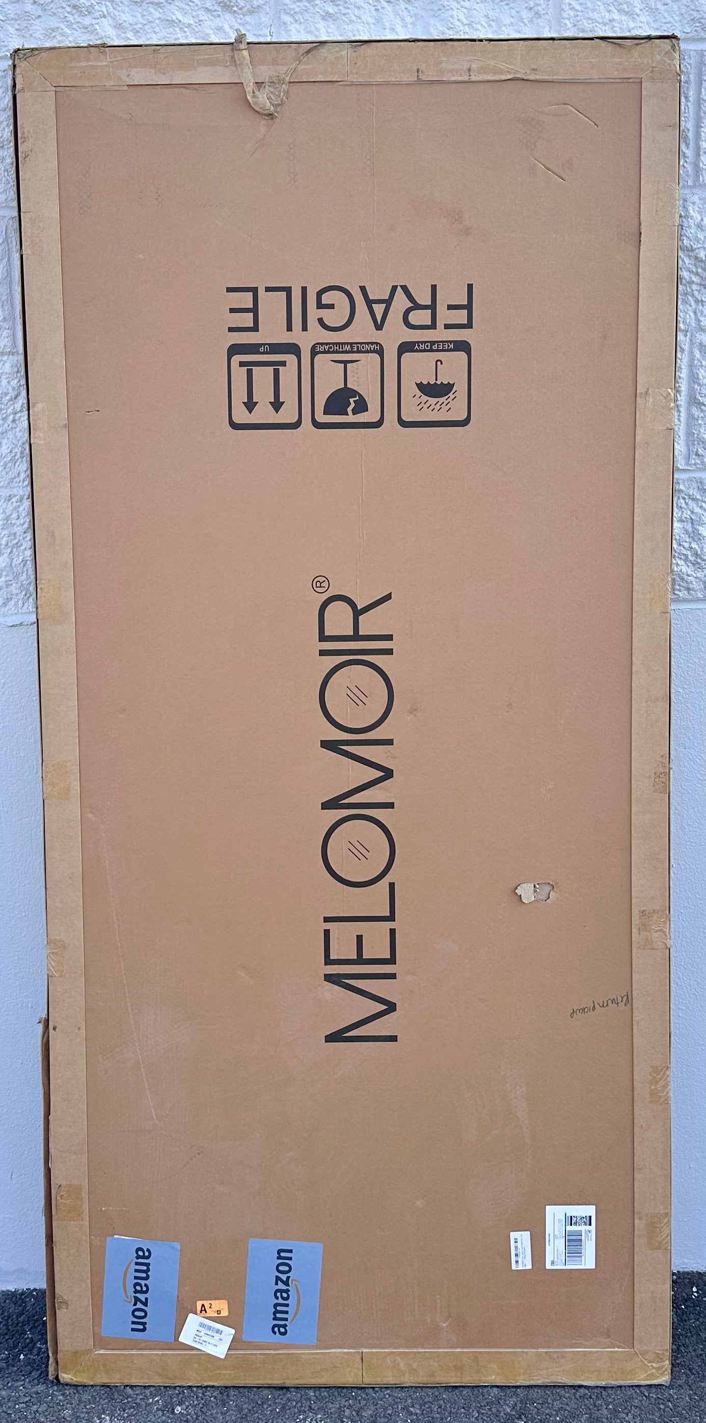 MELOMOIR 76"x34" Gold Full Length Arch Large Mirror for Bedroom, Living Room, Cloakroom Home Gym, Free Standing Leaning or Wall Mounted, Arched Top Aluminum Frame, Tempered Glass (M394)