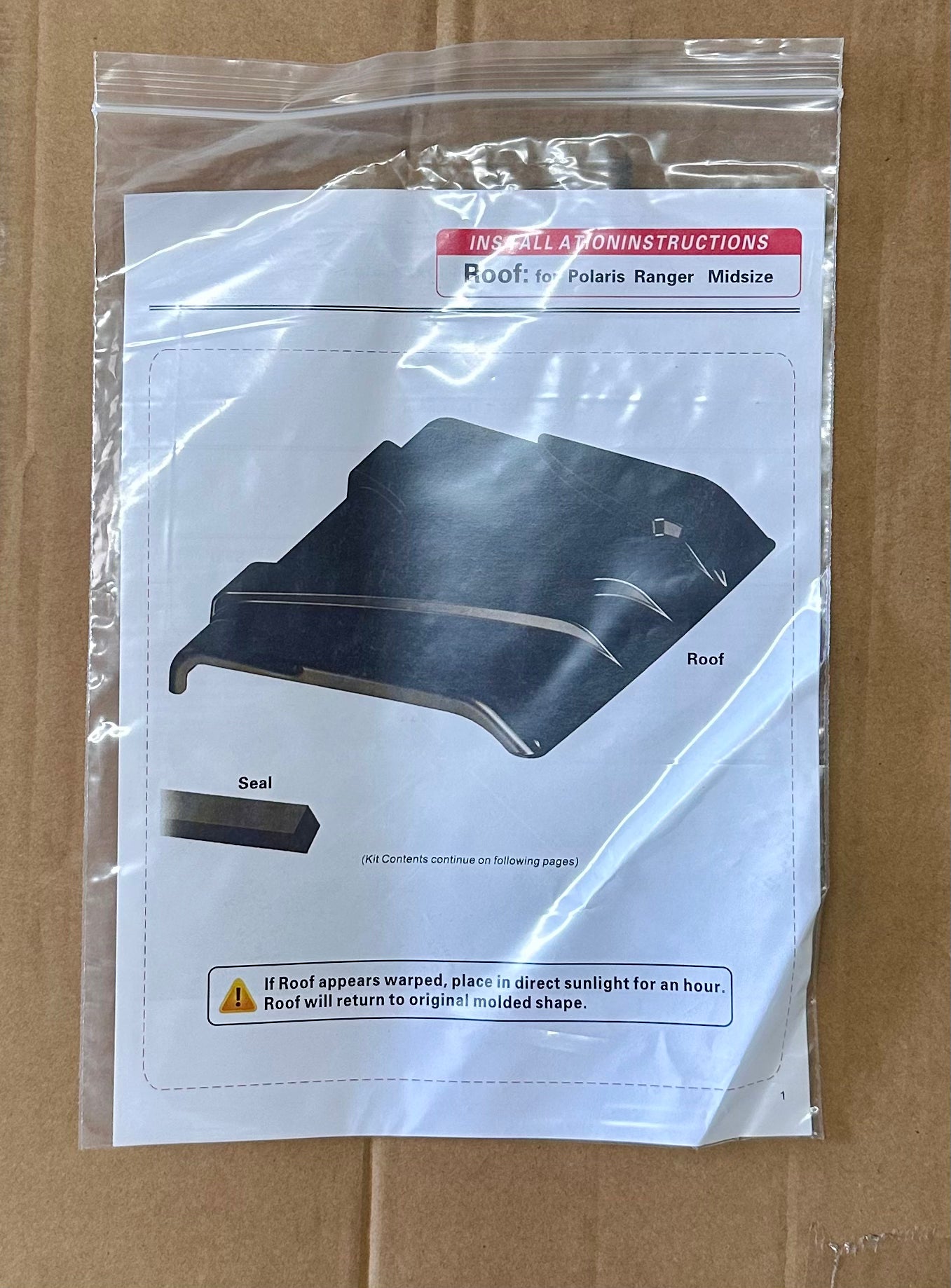 New - Top Roof Panel Compatible with 2015-2021 PolarisRanger Midsize 570 500 EV ETX 2 Seats Model (G775)