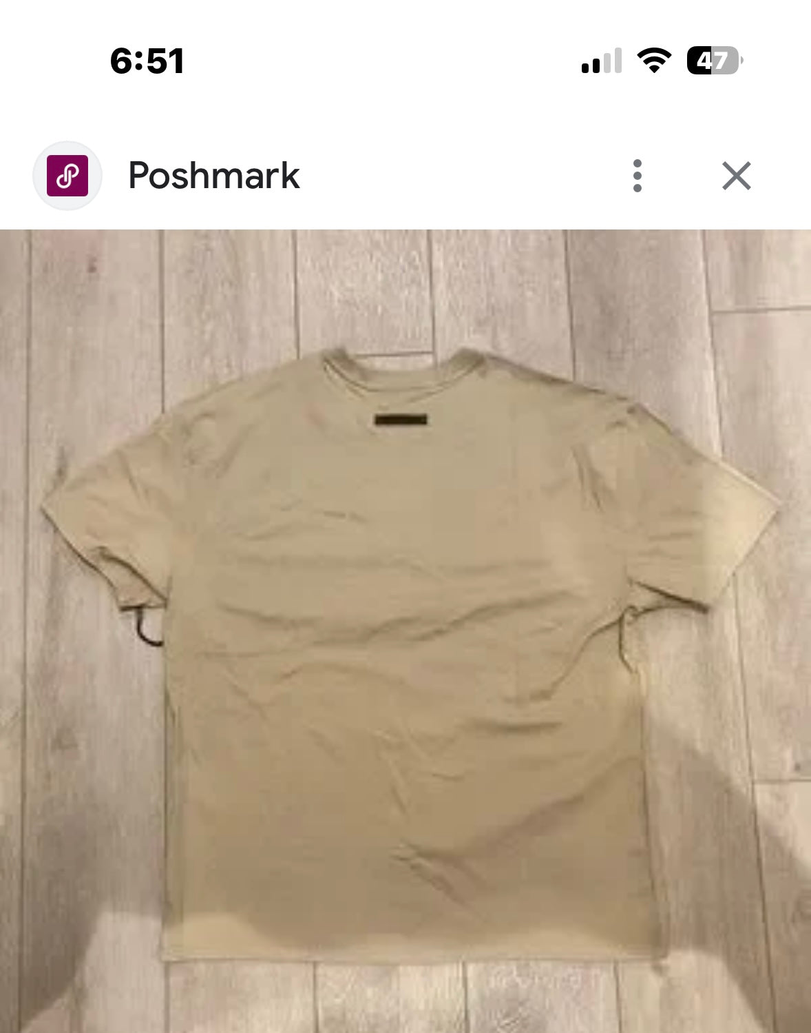Men’s Trendy Beige Short Sleeve Shirt (Size S)