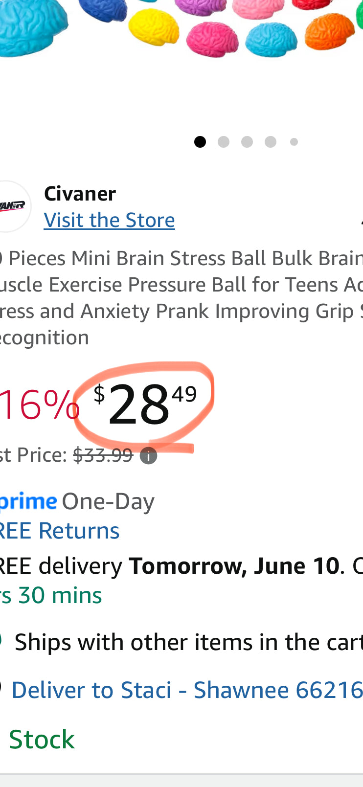 60 Pieces Mini Brain Stress Ball Bulk Brain Toy PU Hand Muscle Exercise Pressure Ball for Teens Adults Relieve Stress and Anxiety Prank Improving Grip Strength Object Recognition