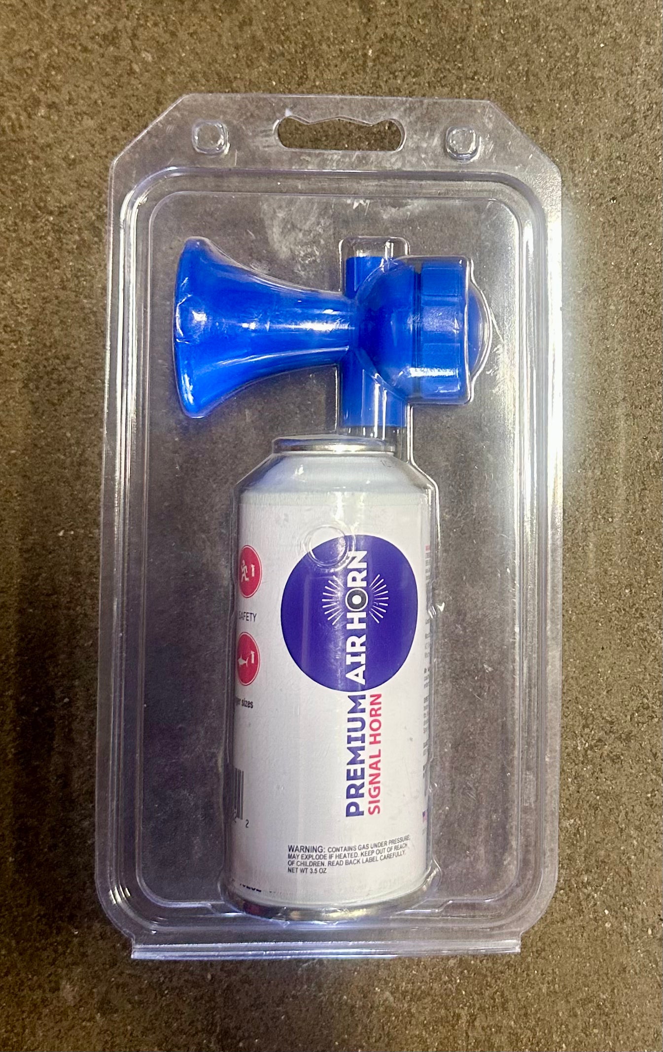 K3 Brands Premium Horn for Boating, Sports, Safety. Loud & Effective Boat Signal & Shoreline Marine USCG Rated - Appropriate for Any Purpose - Non-Flammable (Red and Blue, Single 3.5oz)