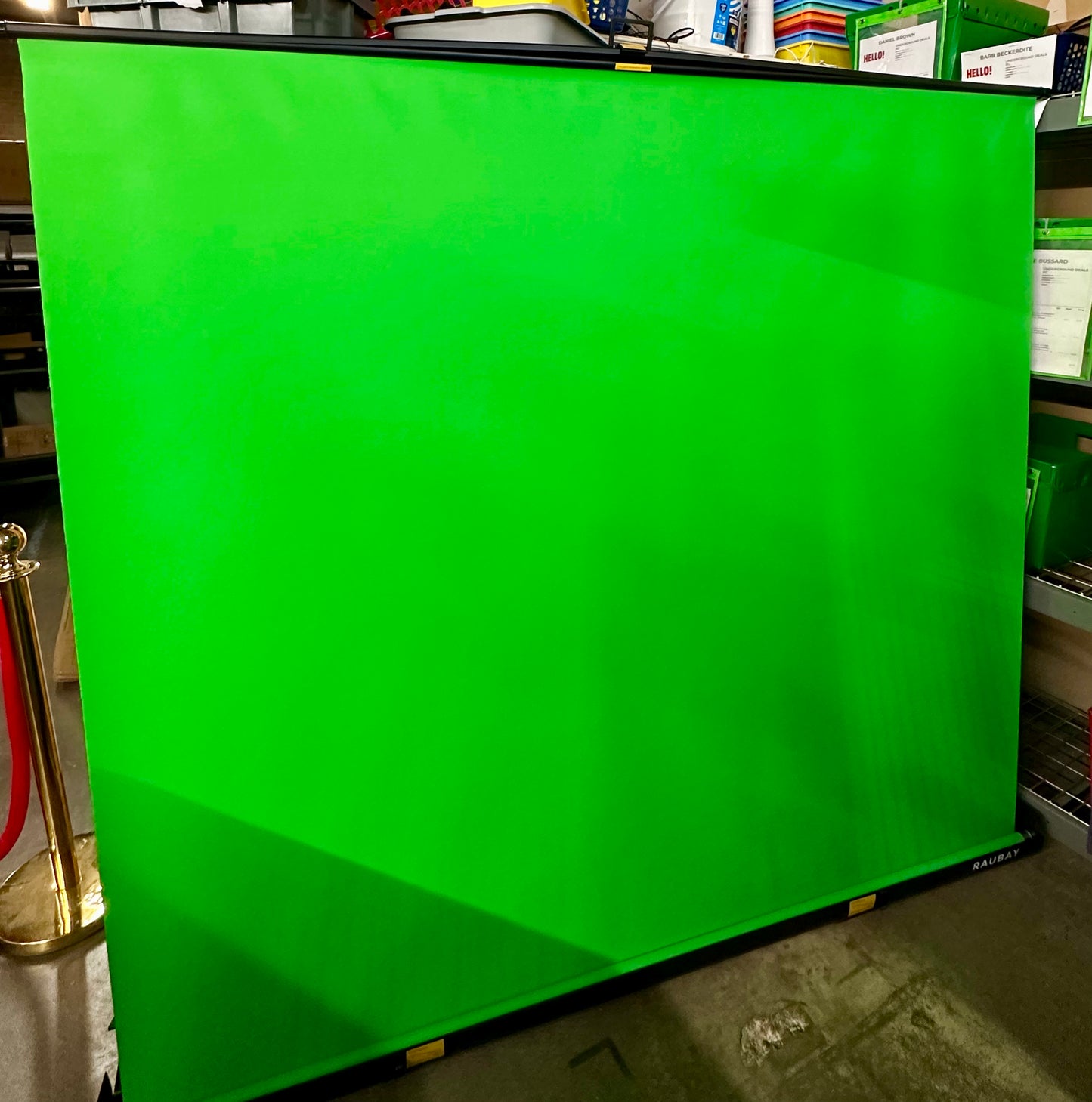 RAUBAY 78.7 x 82.7in Large Collapsible Green Screen Backdrop, Portable Retractable Chroma Key Panel Photo Background with Stand for Video Conference, Photographic Studio, Streaming (R709)