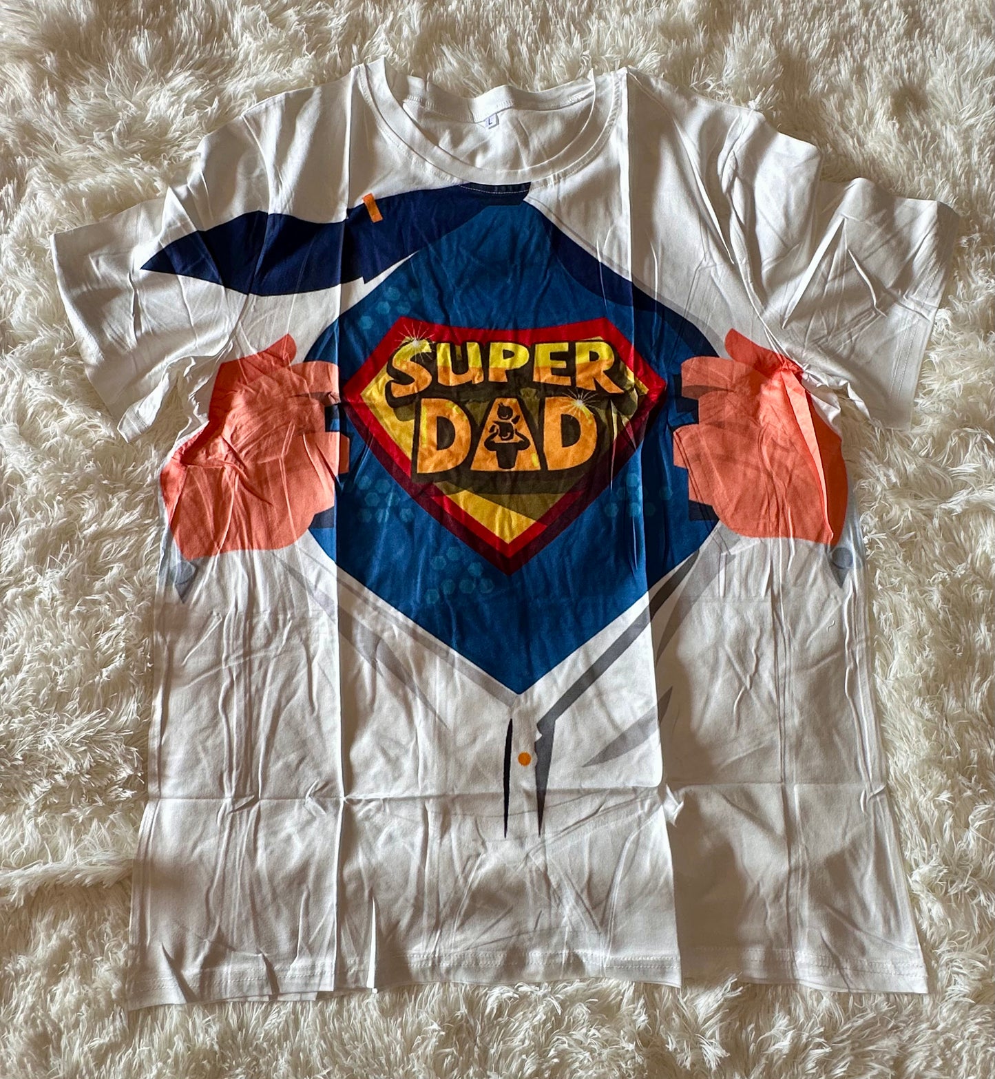 Super Dad Man of Steel Open Chest T-Shirt (Size L)