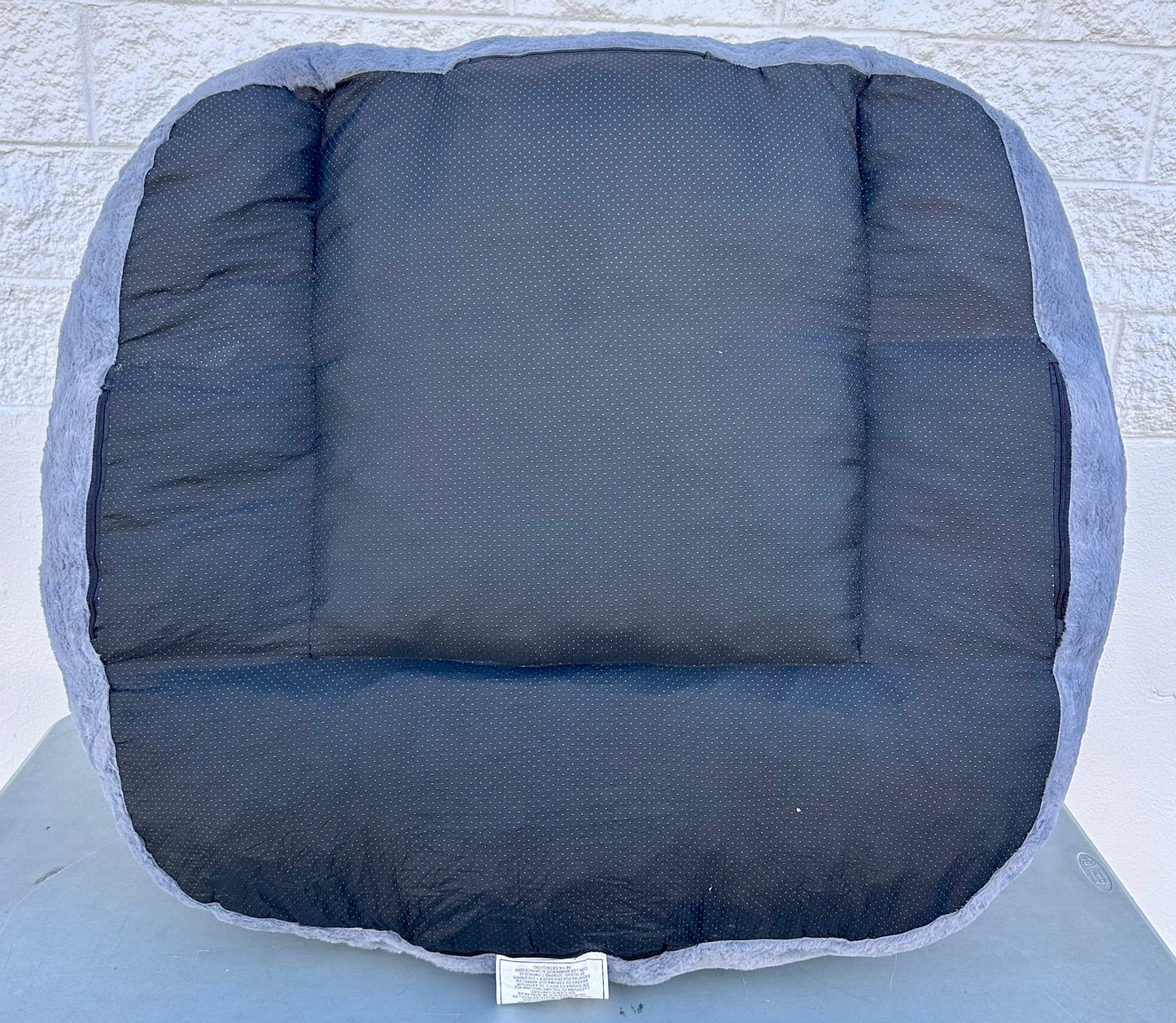 Giant Bean Bag Chair for Adults, Soft Faux Fur, Oversized Comfy Bean Bag Sofa for Living Room, Bedroom & Dorm, Blue Grey (L1024)