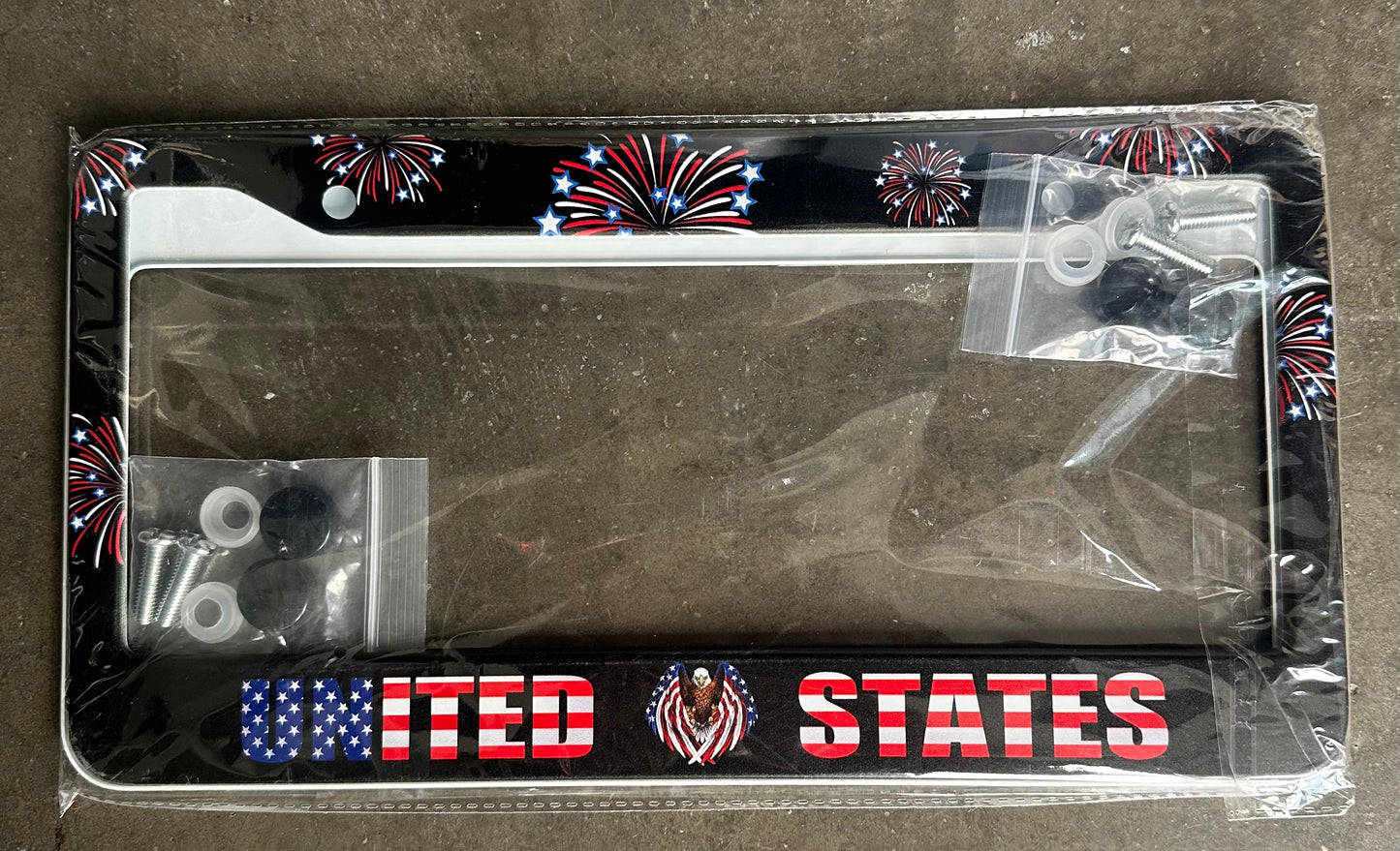 2-Pack, United States License Plate Frames, 2 Holes, Stainless Steel With Screws, Fits Us Standard Auto Parts, Decorative, Rustproof, Rattle-Proof, Weather Resistant, Easy Installation
