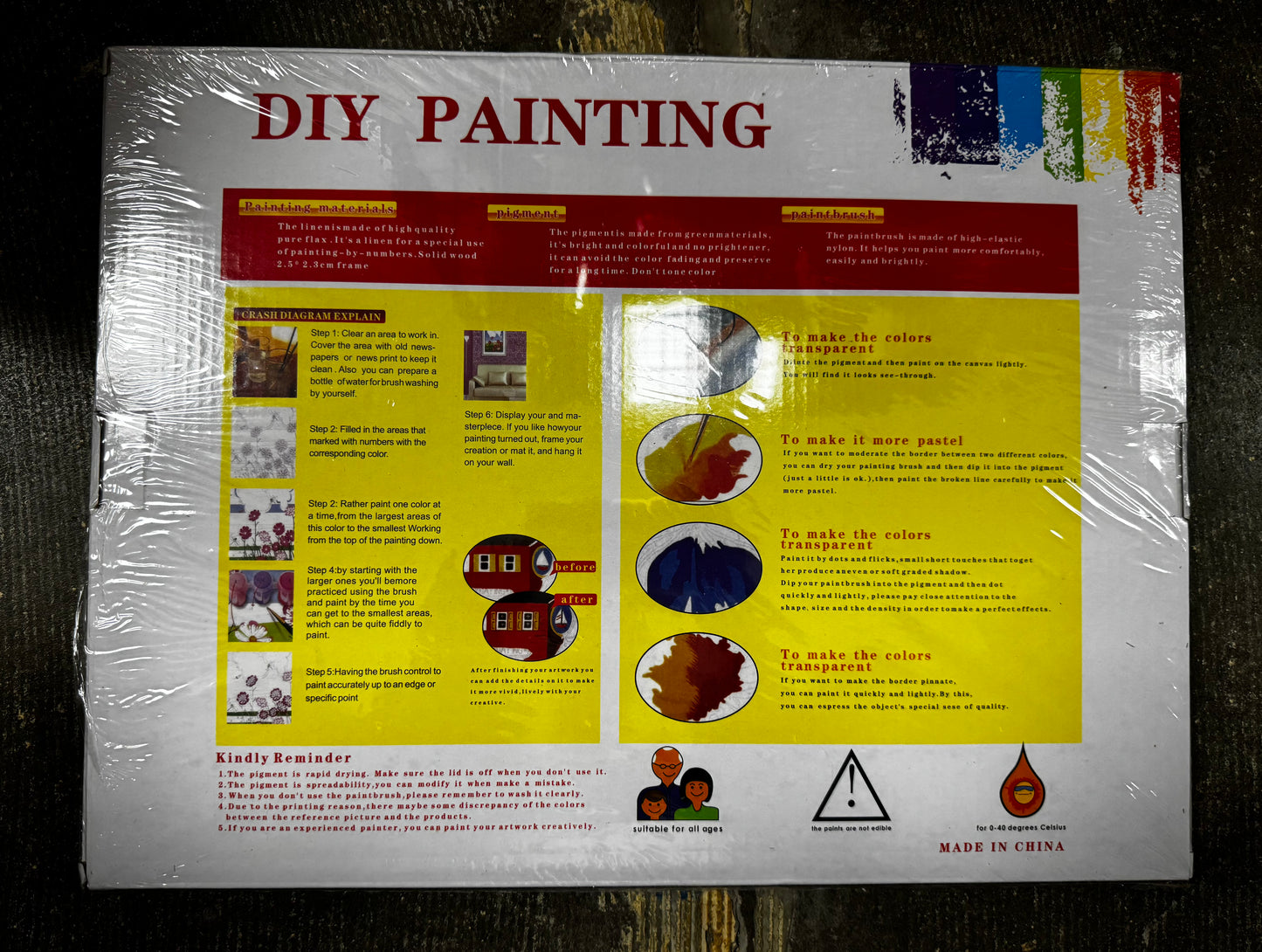 Mystery Landscape Paint By Numbers Kit 12x16in