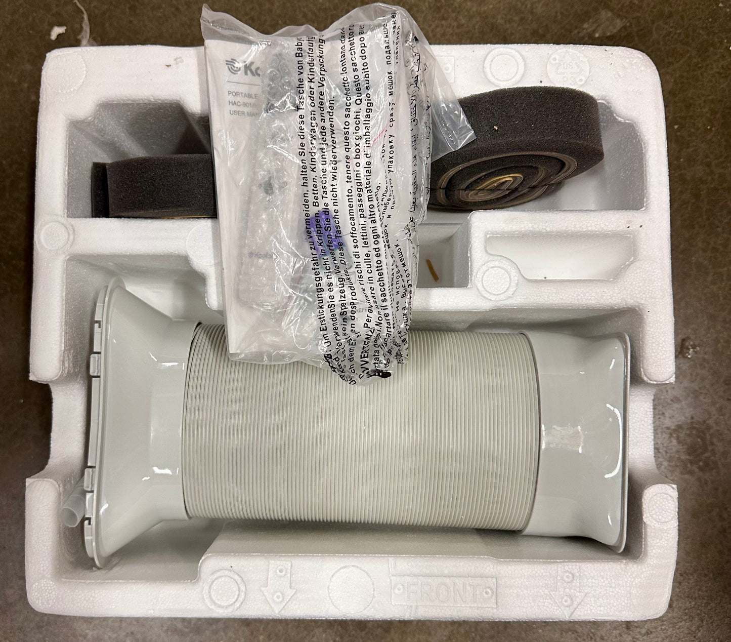 14,000 BTU Portable Air Conditioner, Cools Up to 700 Sq.Ft, Auto-Evaporation, Low Noise Portable AC Unit with Remote Control, for Home, Office, Garage, White (R705)