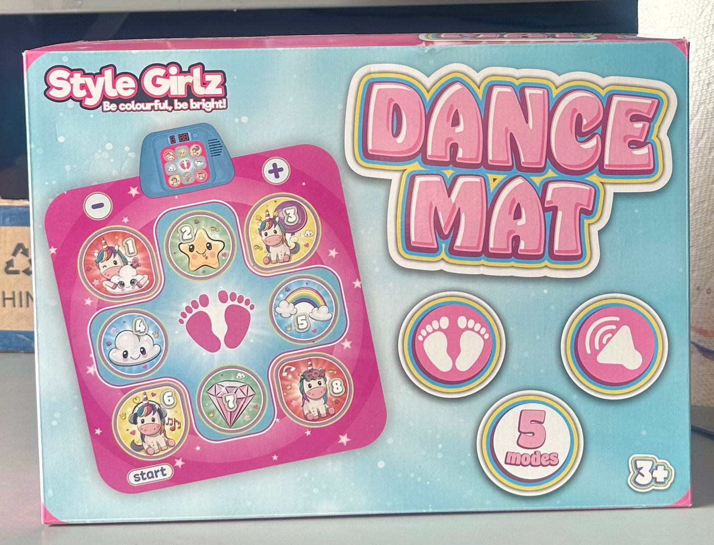 Dance Mat for Kids 3-12 – 9-Button Electronic Music Playmat with 3 Game Modes, 8 Challenge Levels & LED Score Display, Anti-Slip Foldable Dancing Pad, Pink Gifts for Girls