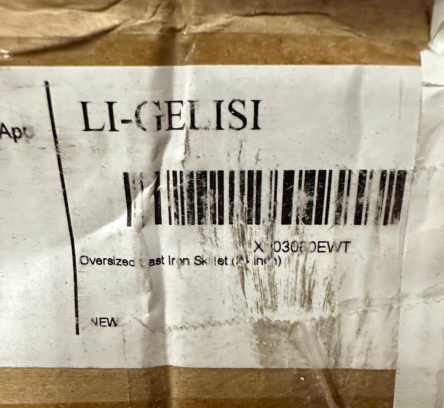 LI-GELISI Deepened flat-bottom cast iron frying pan, double-handle thickened uncoated old-fashioned iron pot, pancake and steak frying household multi-purpose large iron pot(24 inch) (B1189)