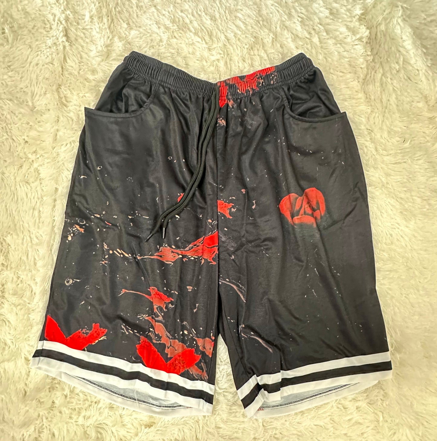 Men's Sport Set Summer Outfit 2 Piece Graphic Print Short Sleeve T Shirt and Shorts Set (Size 3X)