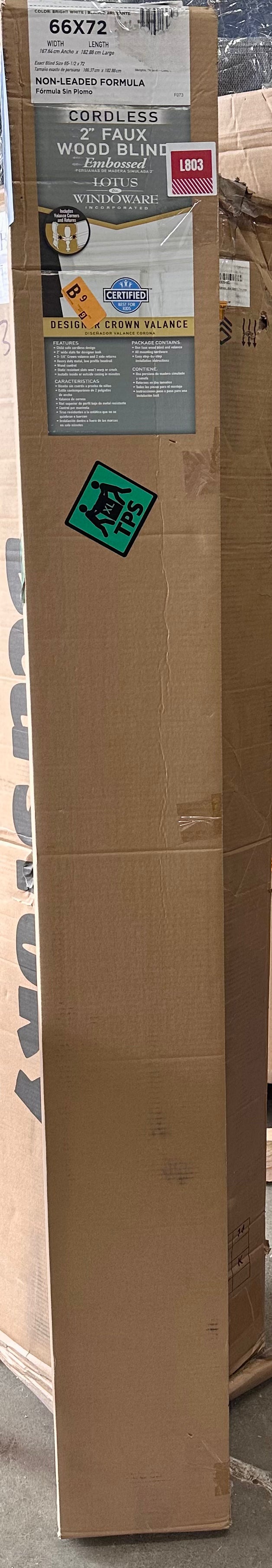 New - Crown Valence Blind 66”x72” (L803)