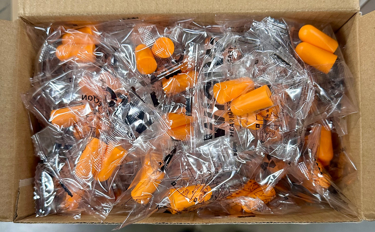 PU Foam Earplugs, 200 Individually Wrapped Pairs