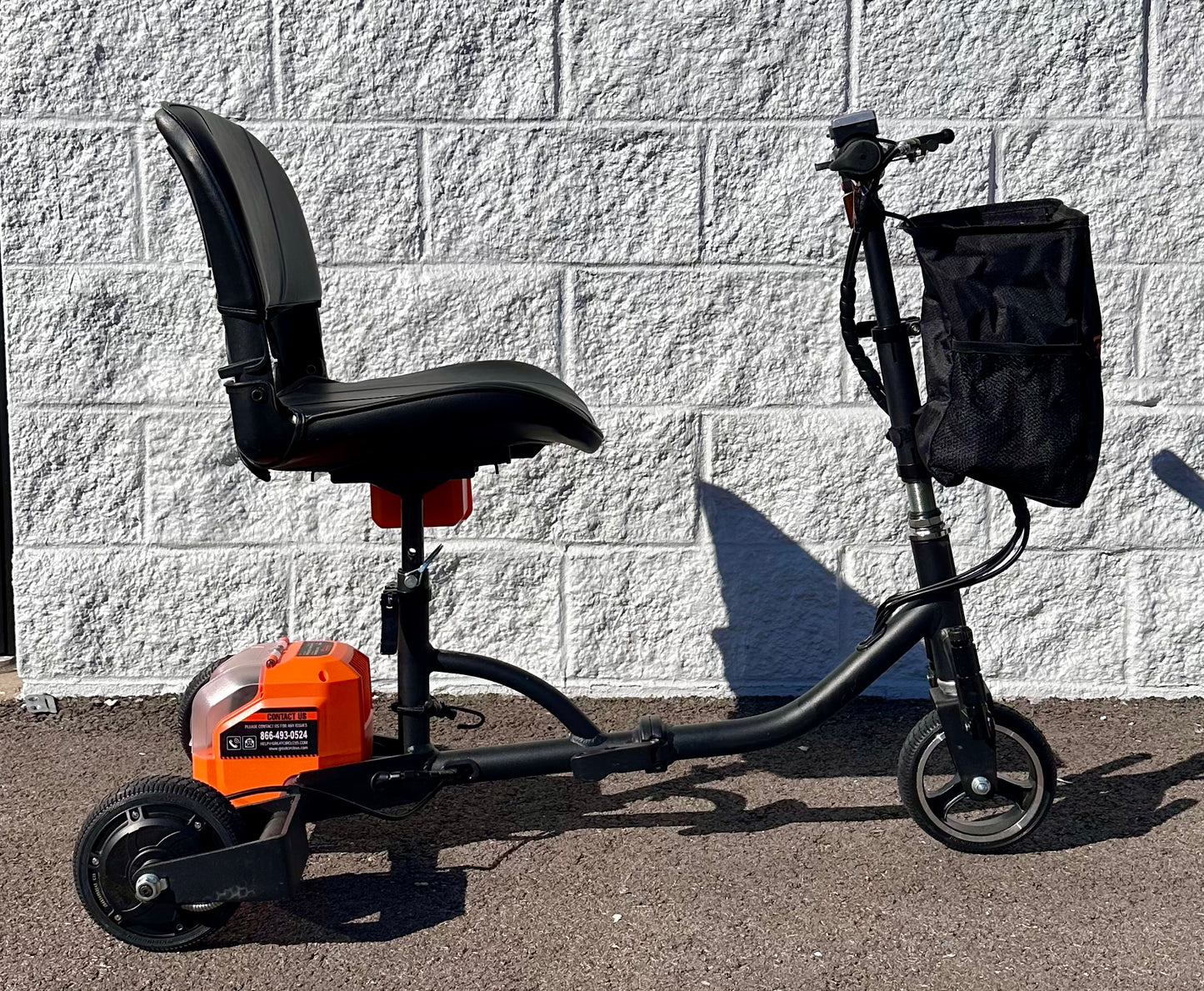 SuperHandy Passport Mobility Scooter for Adults- Foldable, 3 Wheel, Airline Travel Friendly - 13 Mile Range, Includes 2 Removable 44.4V Lithium-ion Batteries & Charger (275 Lbs) (R703)