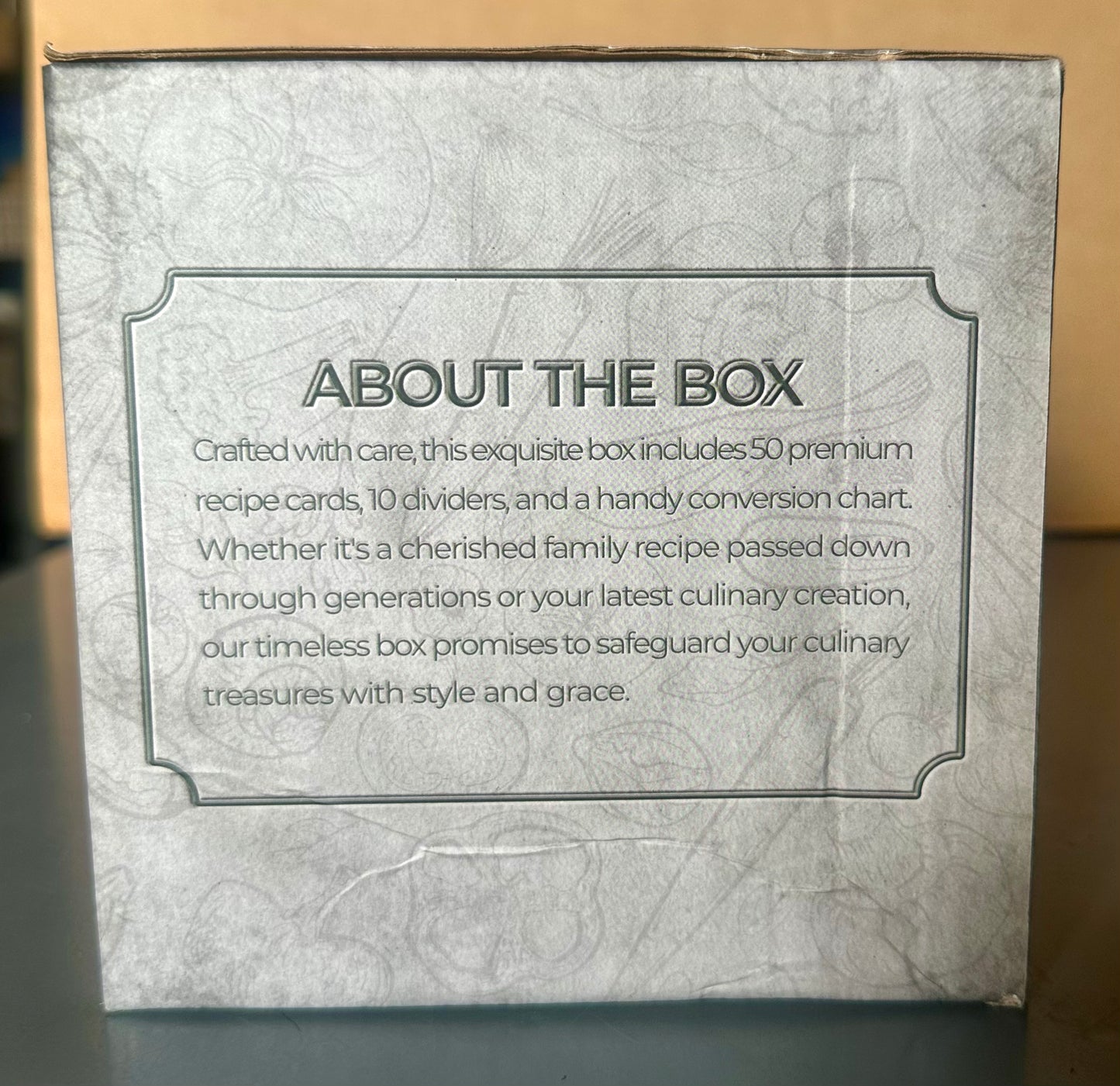 Rustic Wood Recipe Box Organizer Set to Write in Your Own Recipes, Cute Box for Housewarming, Home Decor, Gifting