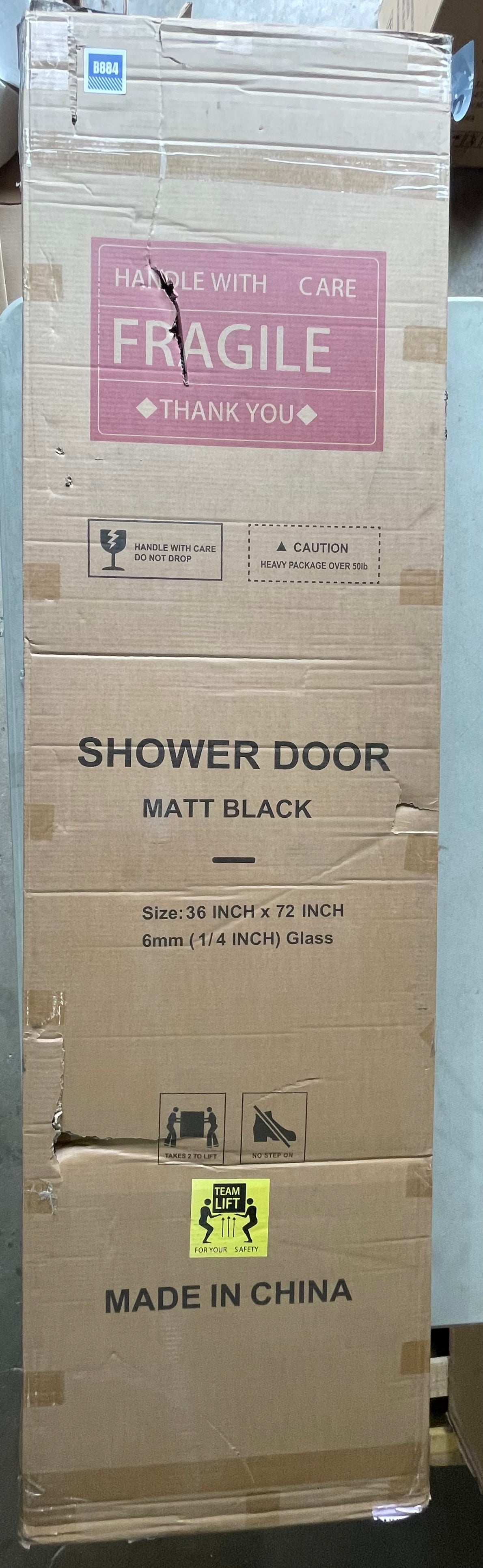 New - Bifold Shower Door 36" x 72" (B884)