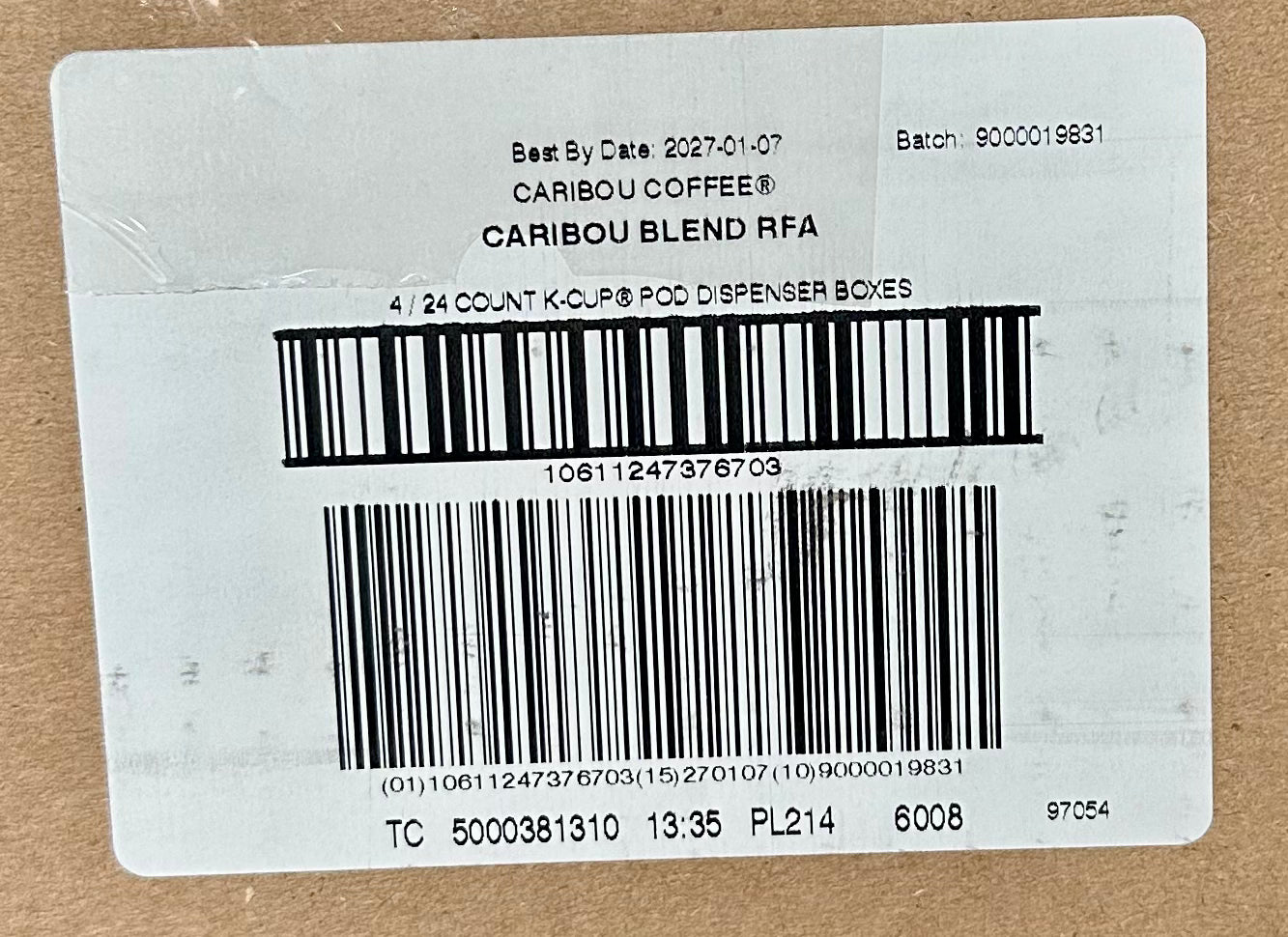 Caribou Coffee Caribou Blend Keurig Single-Serve K-Cup Pod, Medium Roast Coffee, 96 Count