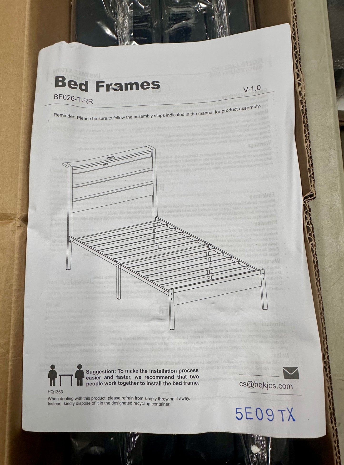 Twin Size Bed Frame with USB Charging Station, LED Bed Frame with Storage Headboard, Black Metal Platform Bed with Under Bed Storage, No Box Spring Needed, Noise Free (B1107)