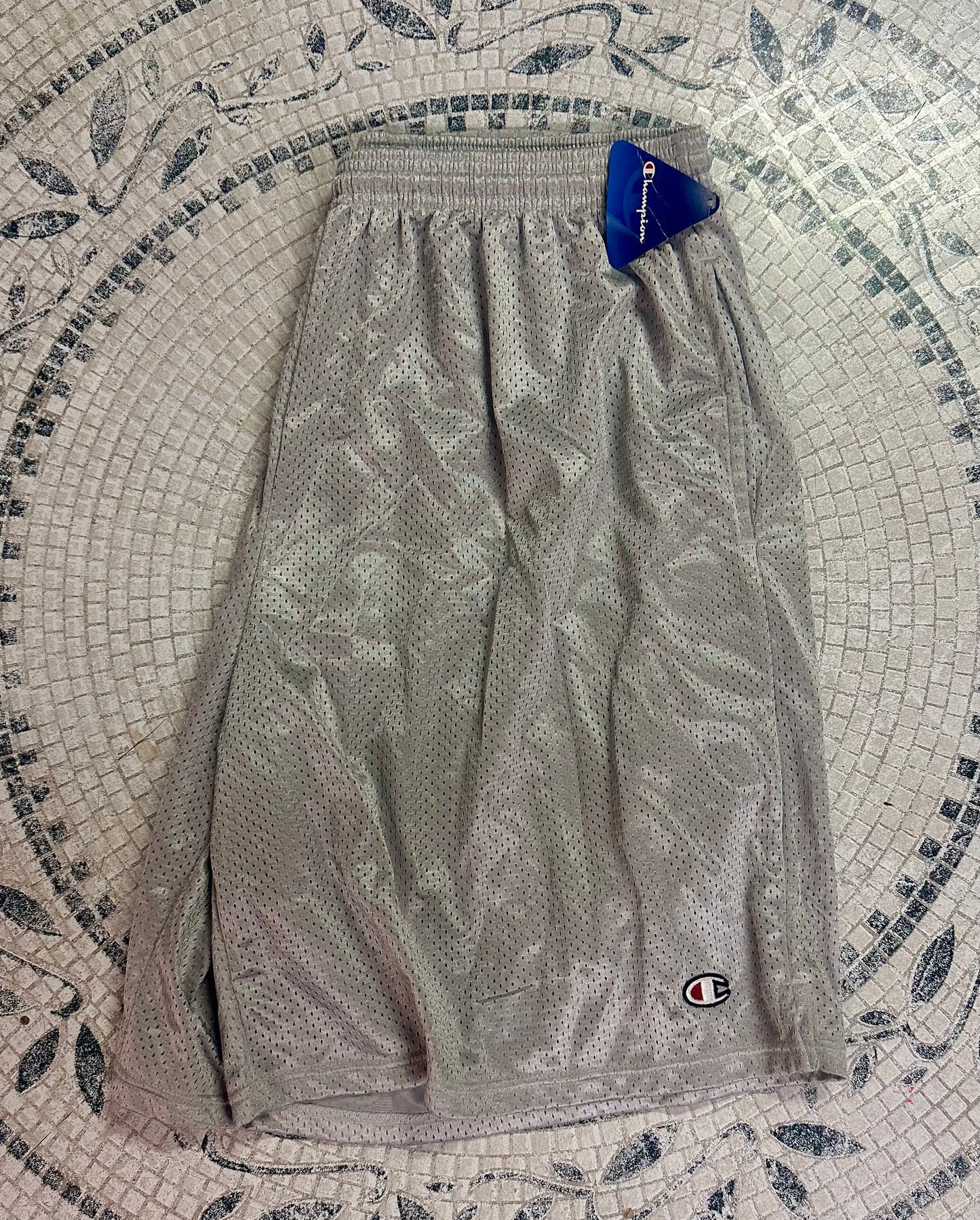 Champion Men's Mesh Gym Shorts, Lightweight, Grey (Size 2XL)
