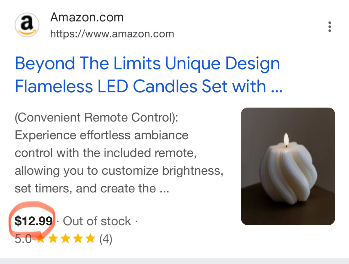 Beyond The Limits Unique Design Flameless LED Candles Set with Remote Control. Flickering Flameless Candles for Romantic Ambiance and Home Decoration. Battery Operated Candles., Ivory