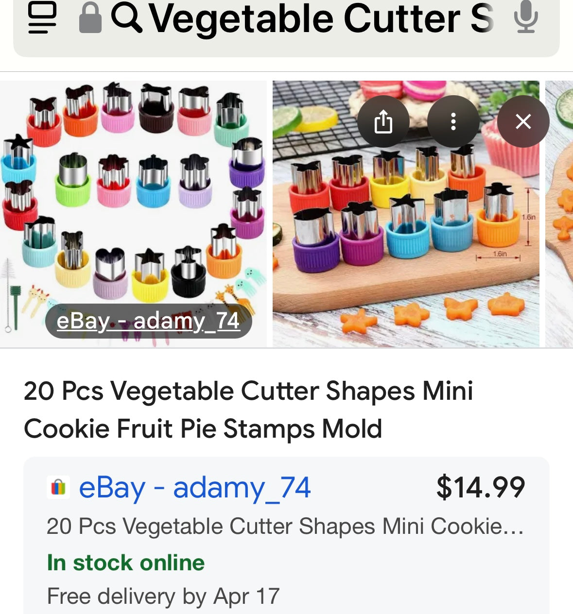 Vegetable Cutter Shapes Set, 20pcs, Press-type Mini Cookie Cutters Set Fruit Cookie Pastry Stamps Mold -for Kids Baking and Food Supplement Accessories