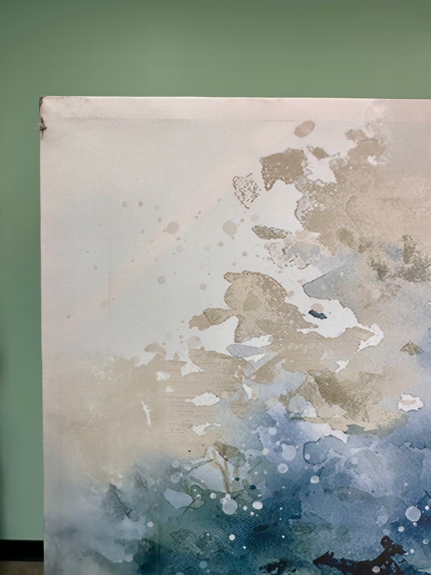 Landscape Canvas Painting, Modern Wall Decor, Blue Ink Landscape Wall Artwork for Living Room, Bedroom, Office, Home Decor 71"x36" (L1192)